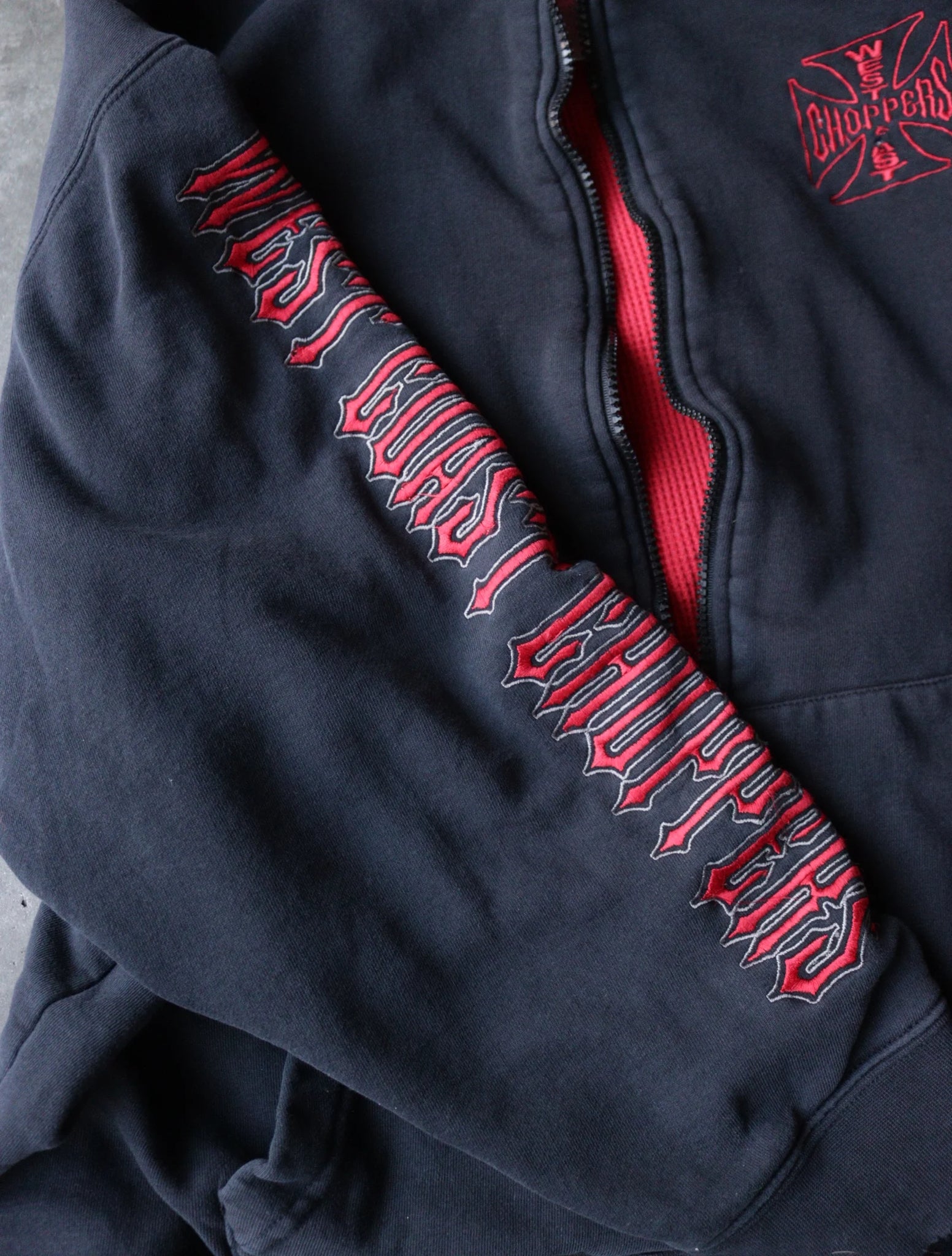 2000S NO ZIP WEST COAST CHOPPERS HOODED SWEATSHIRT