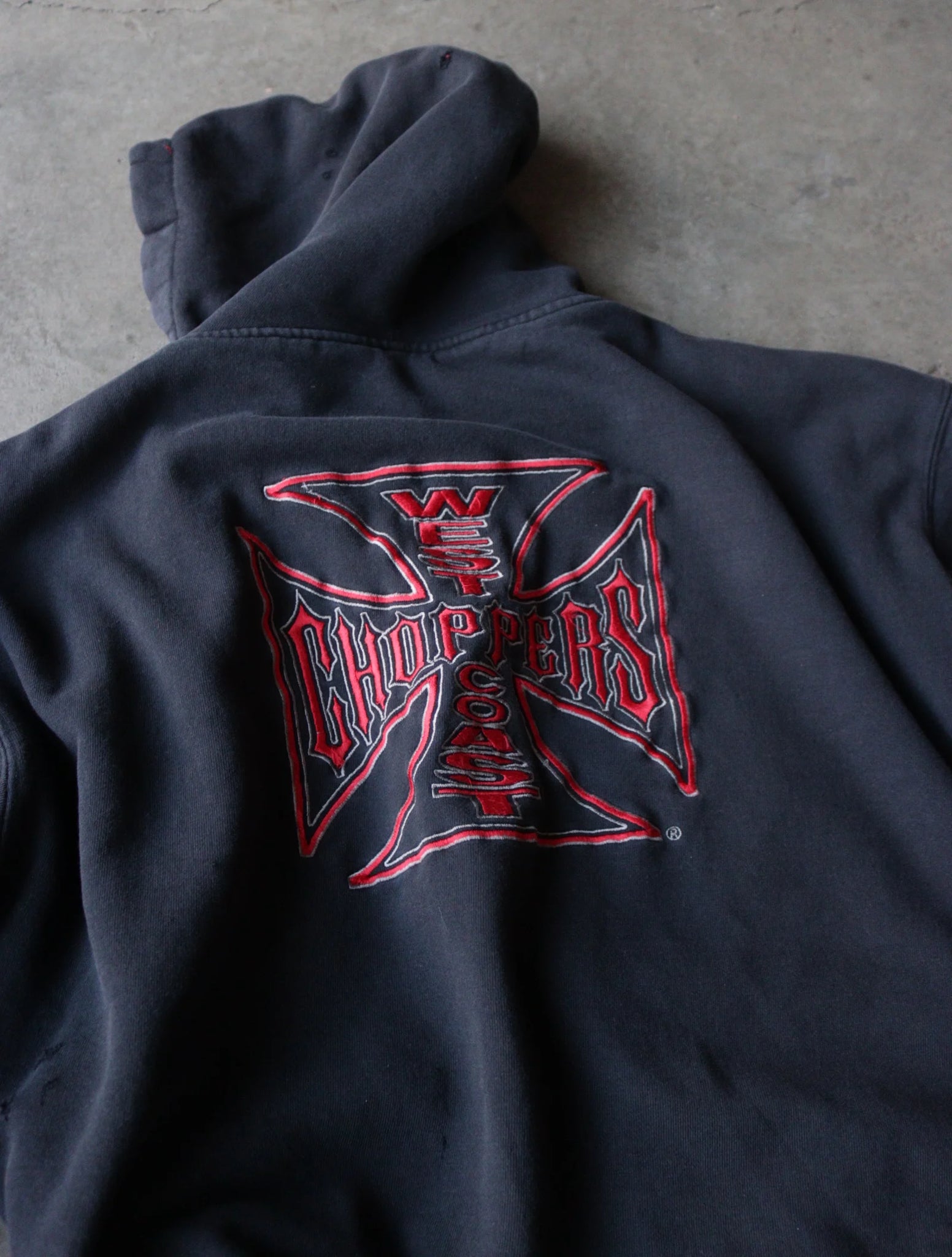 2000S NO ZIP WEST COAST CHOPPERS HOODED SWEATSHIRT