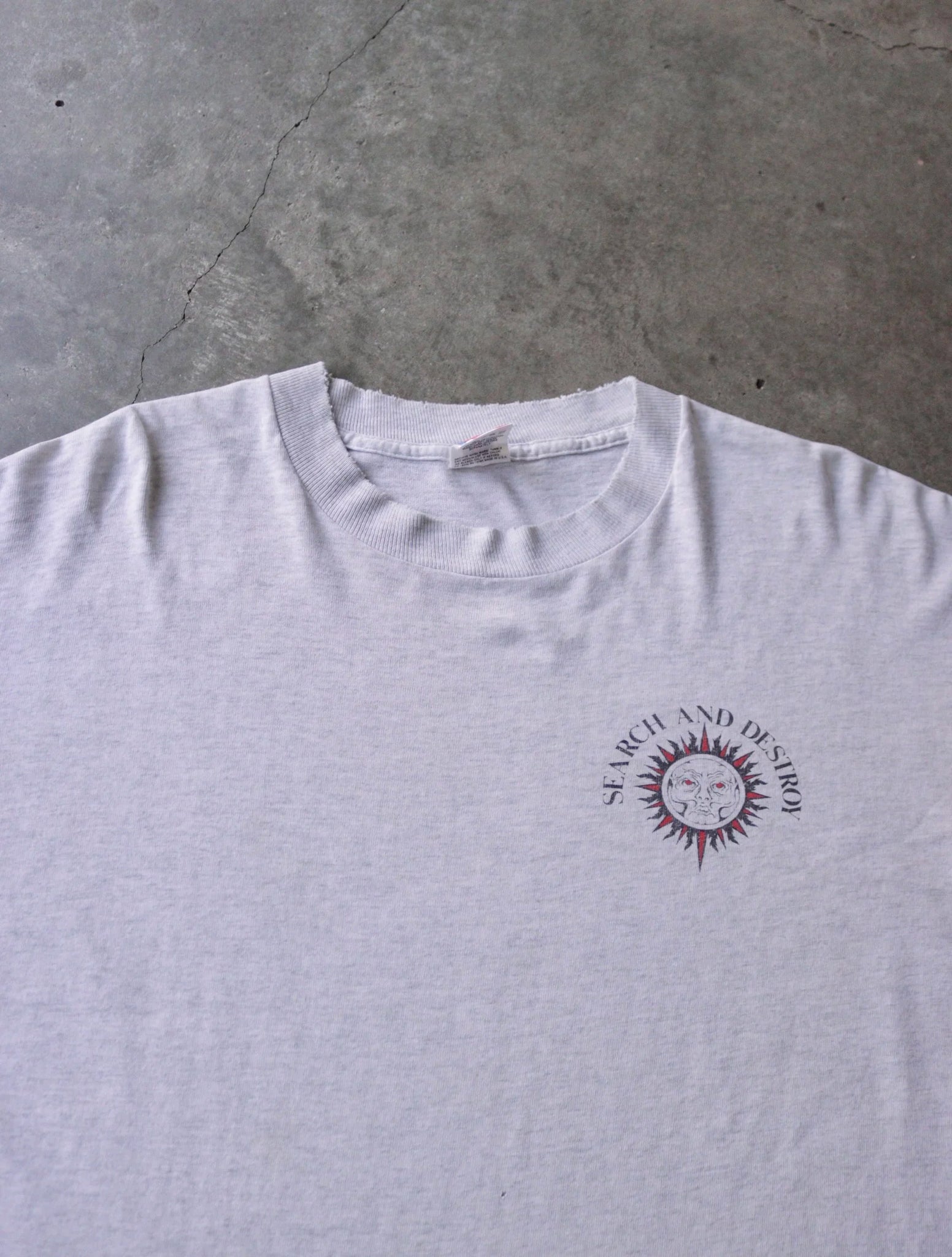 1990S DISTRESSED SEARCH AND DESTROY L/ TEE