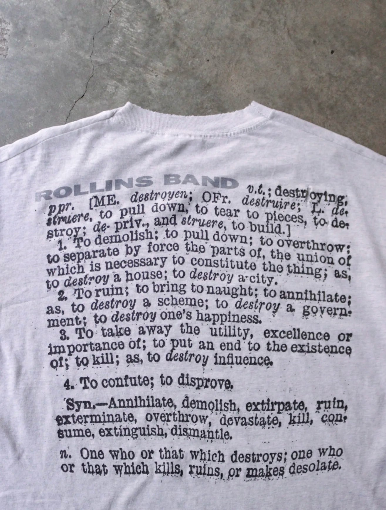 1990S DISTRESSED SEARCH AND DESTROY L/ TEE