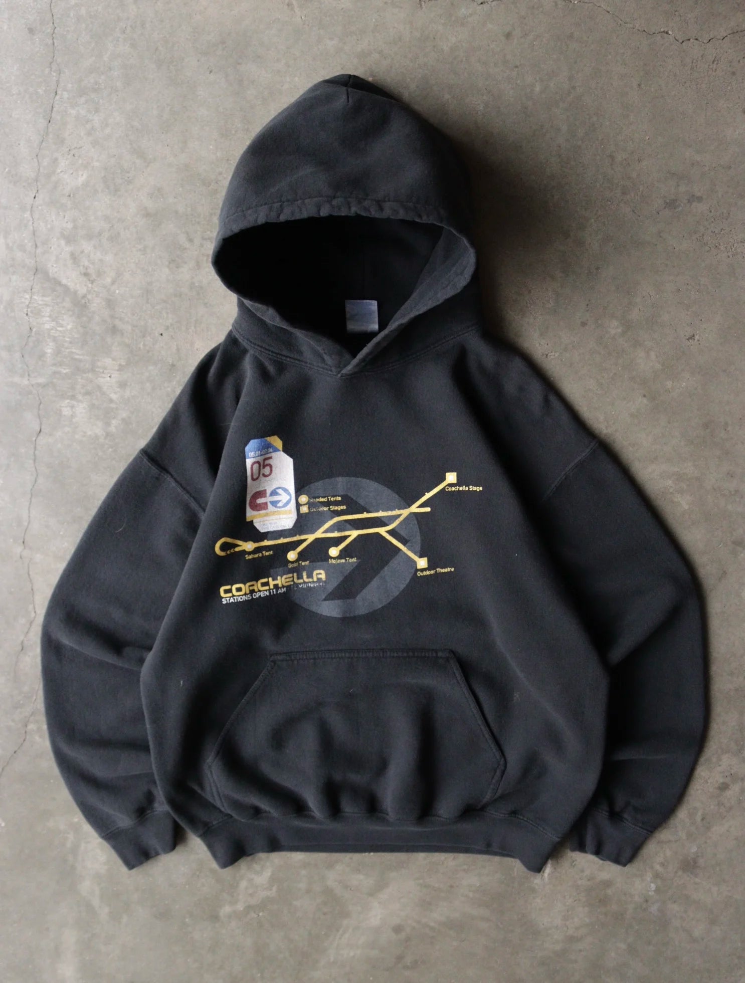 1990S COACHELLA HOODED SWEATSHIRT
