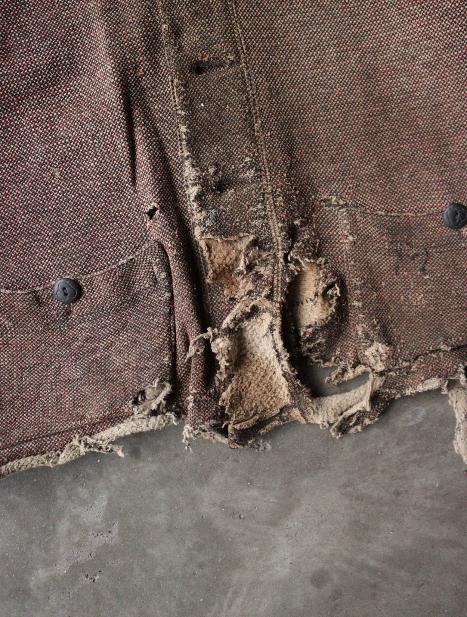 1940S THRASHED CARDIGAN