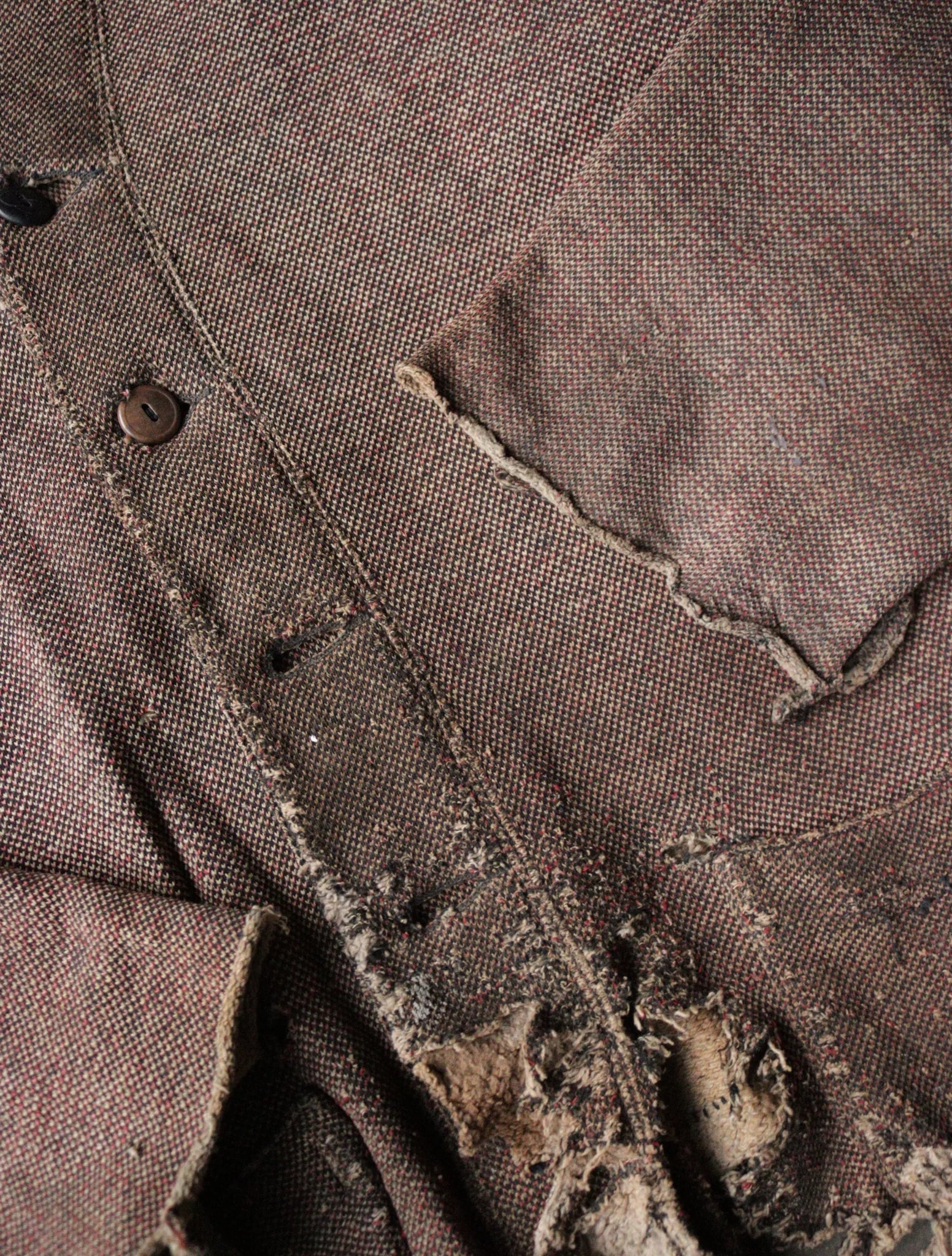 1940S THRASHED CARDIGAN