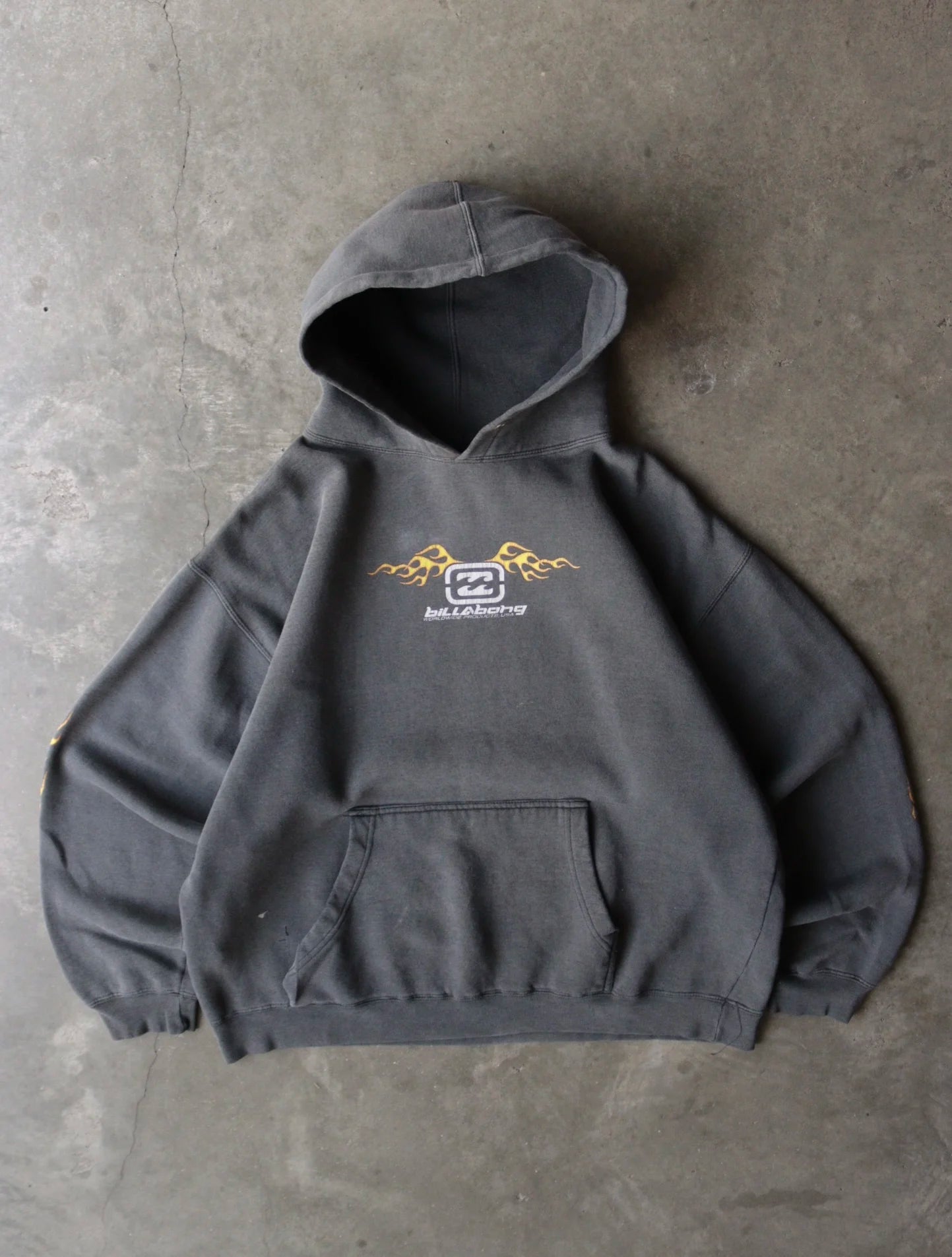 1990S FADED BILLABONG HOODED SWEATSHIRT