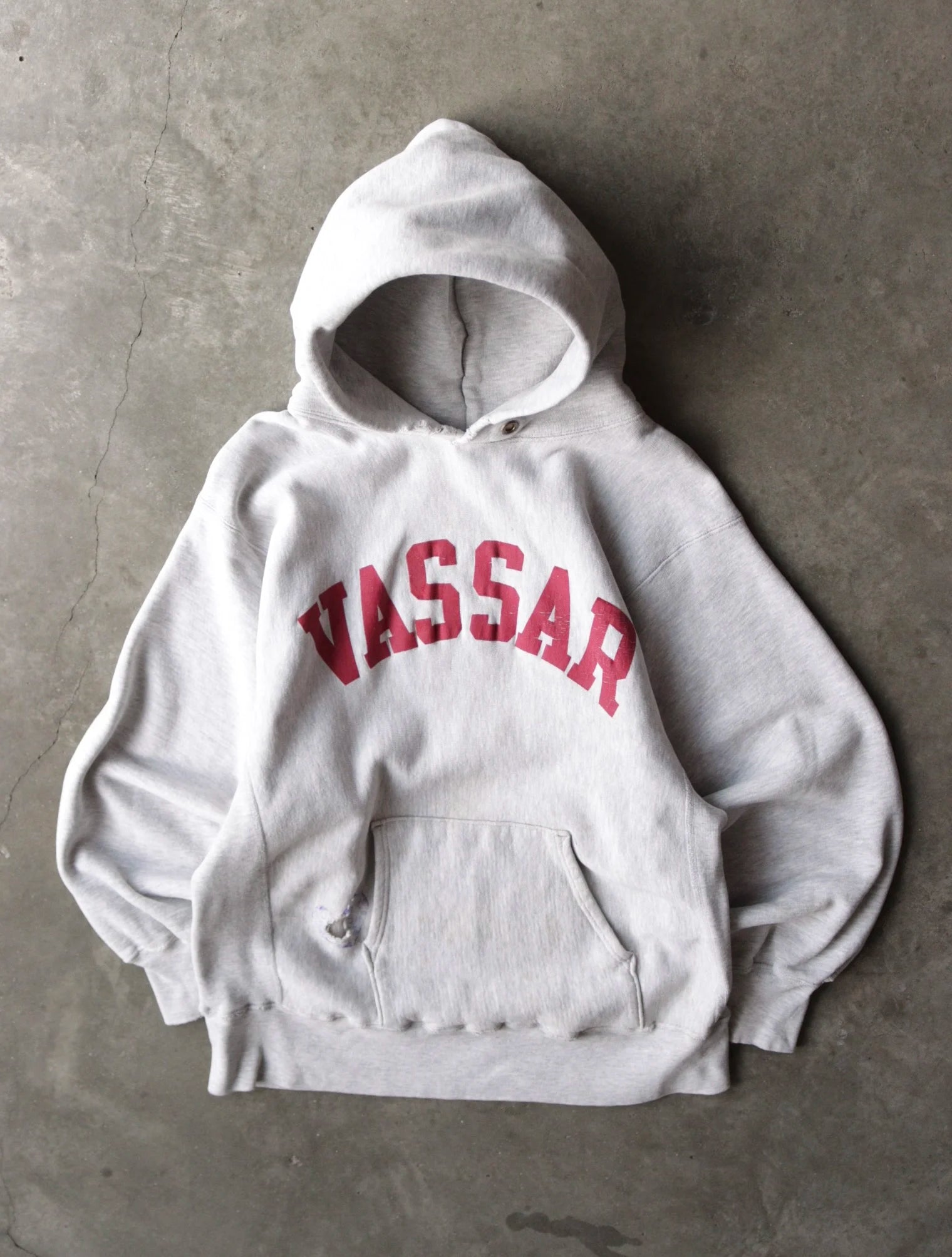 1980S REVERSE WEAVE VASSAR HOODED SWEATSHIRT