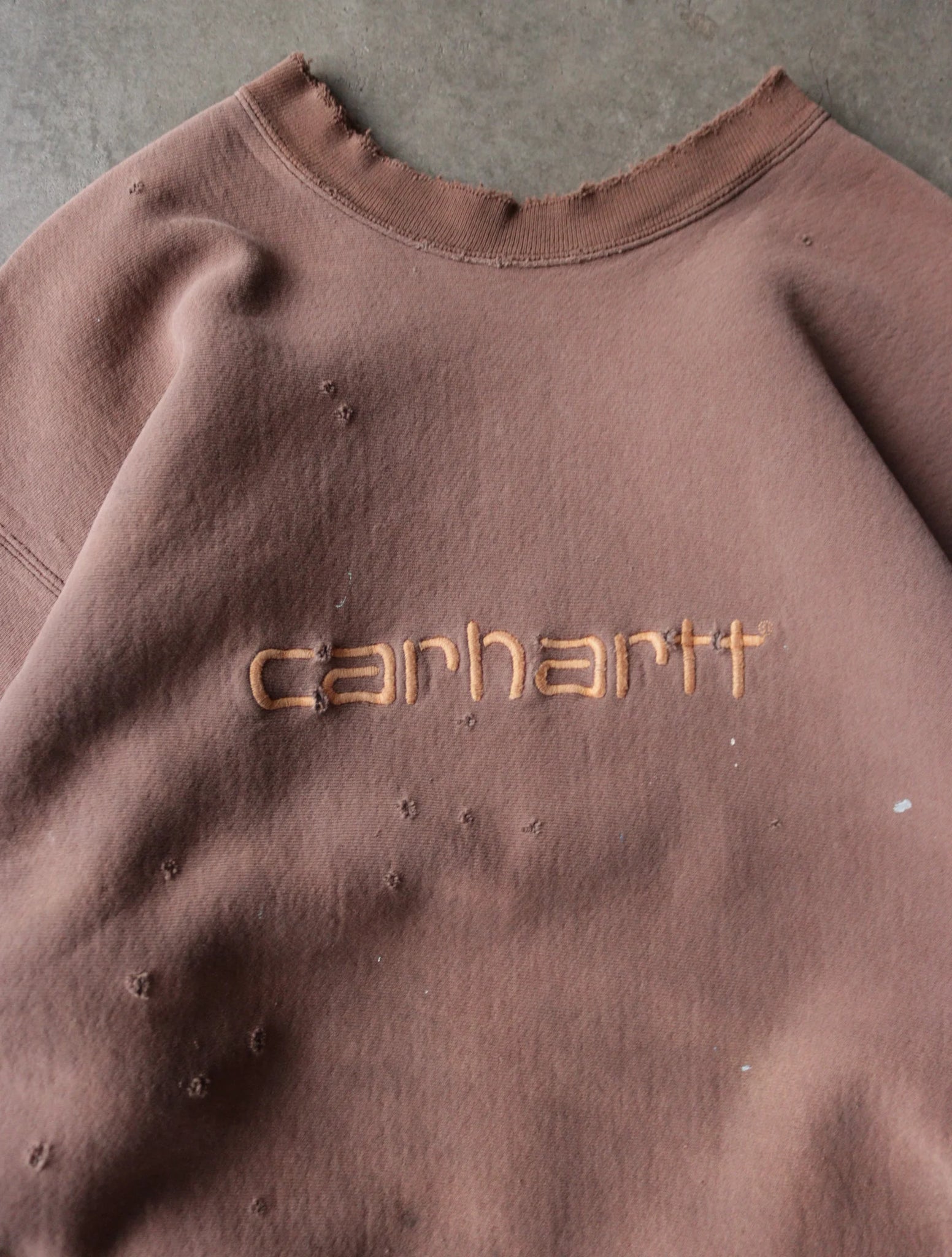 1990S FADED BROWN CARHARTT SWEATSHIRT