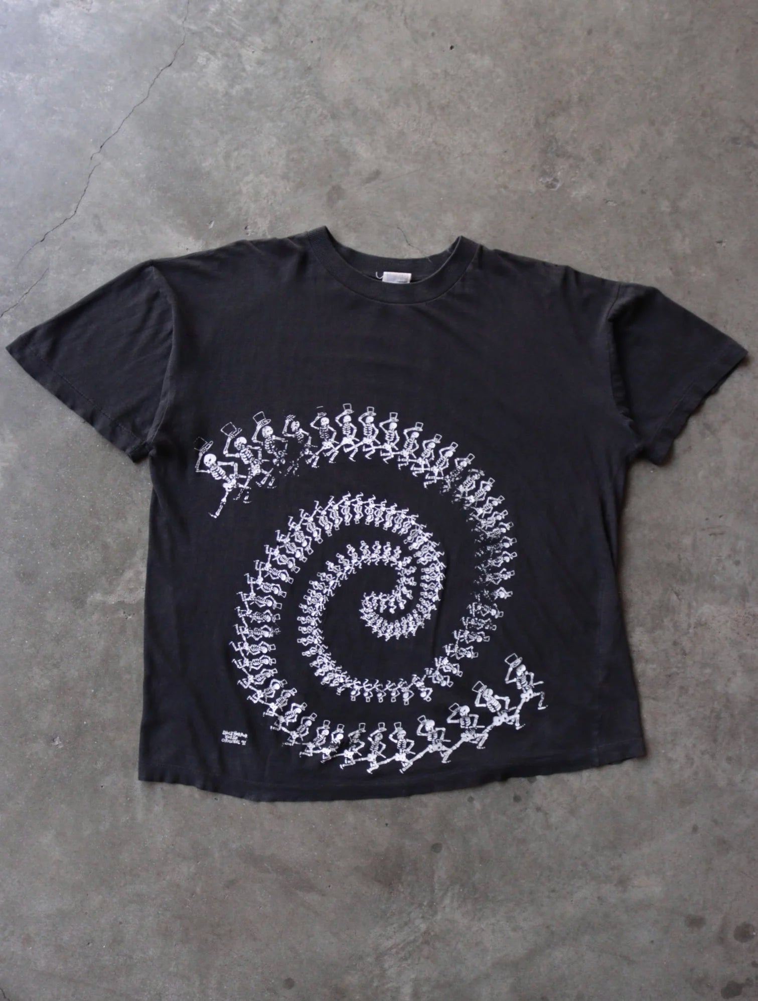 1990S SKELETON SPIRAL TEE