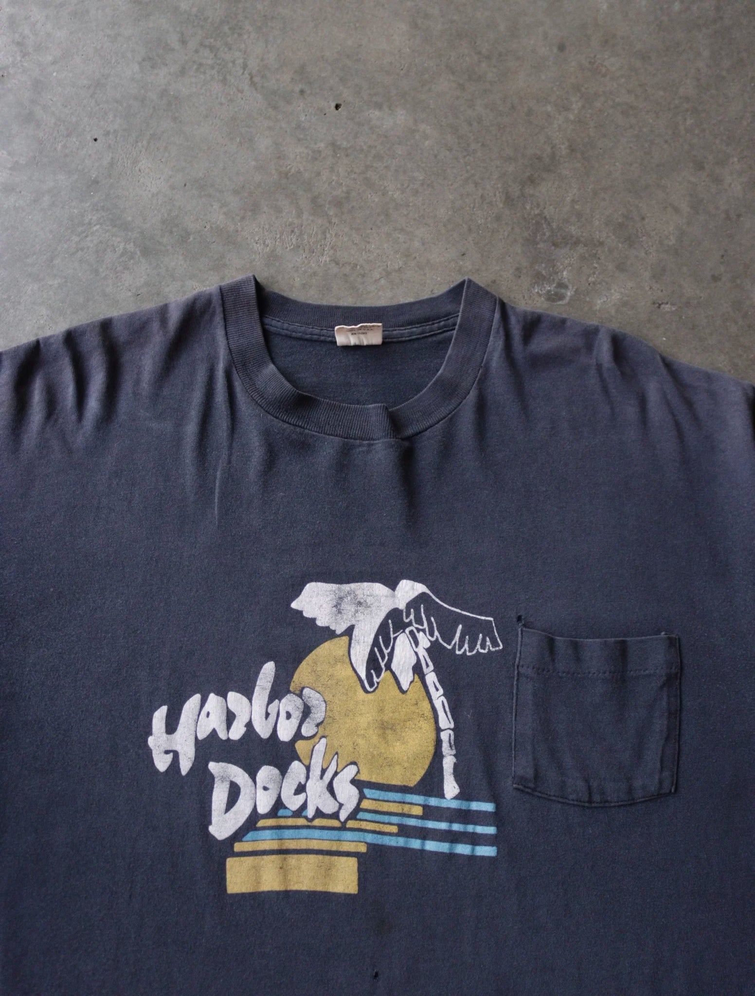 1990S FADED HARBOR DOCKS POCKET TEE