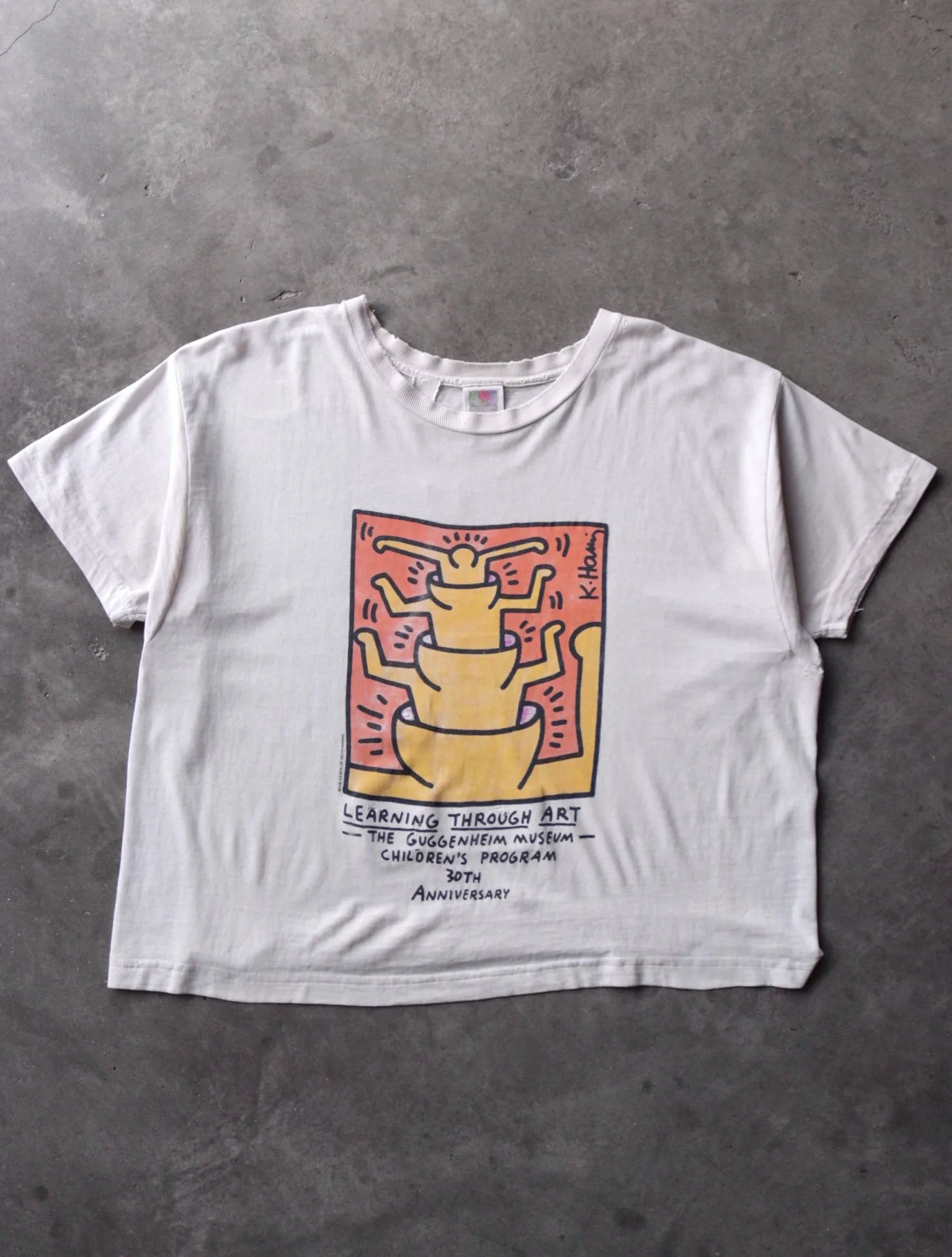 2000S CROPPED KEITH HARING 30TH ANNIVERSARY TEE