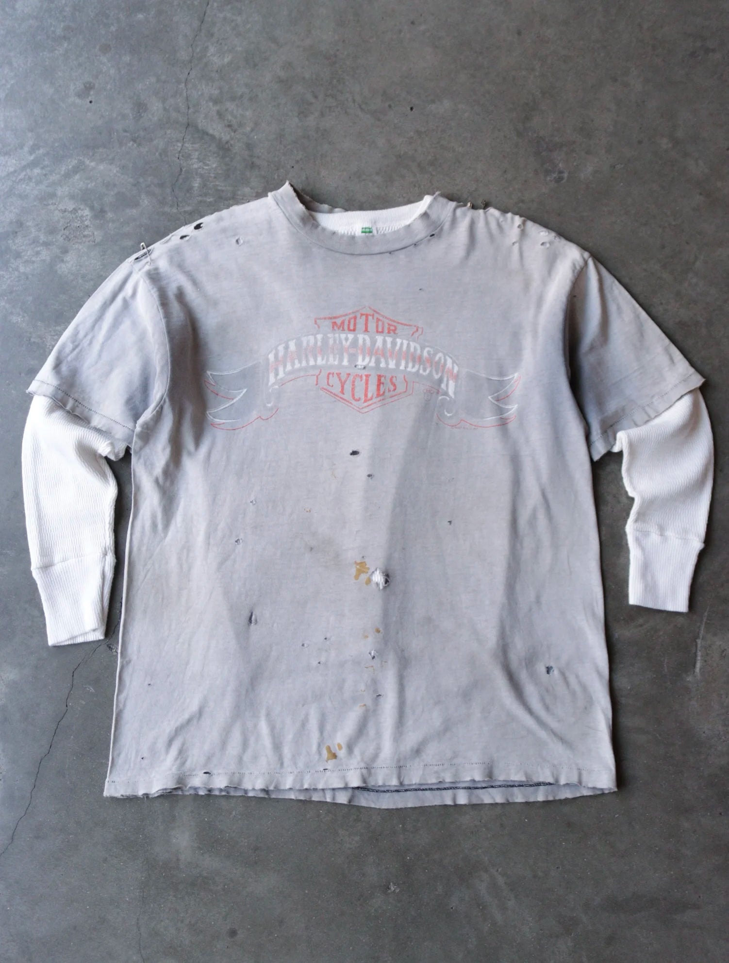 1990S FADED HARLEY TEE + THERMAL L/S
