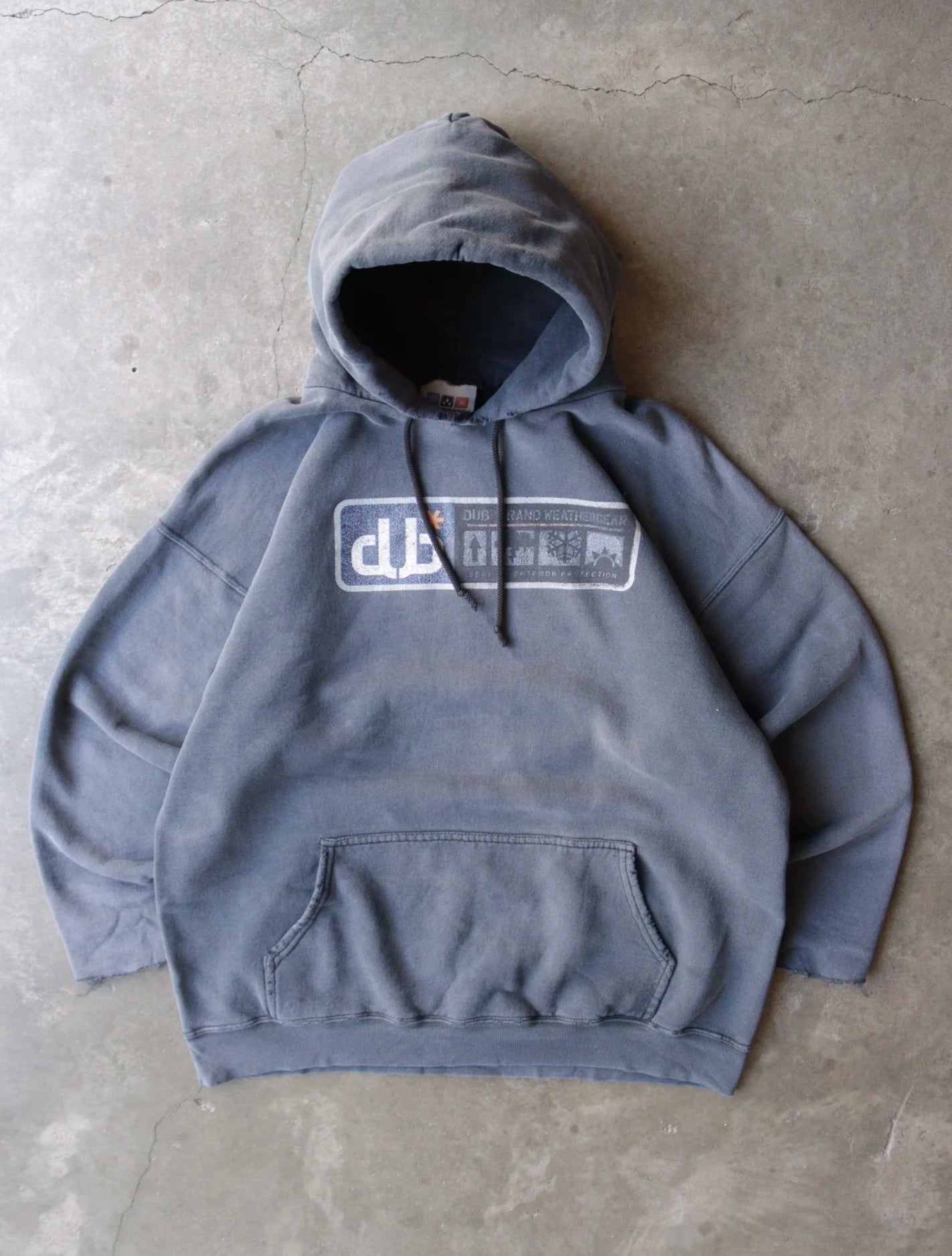 1990S FADED DB HOODED SWEATSHIRT