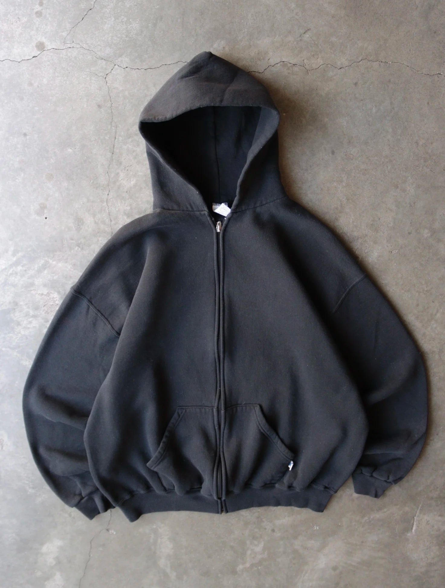 1990S FADED ZIP UP HOODED SWEATSHIRT