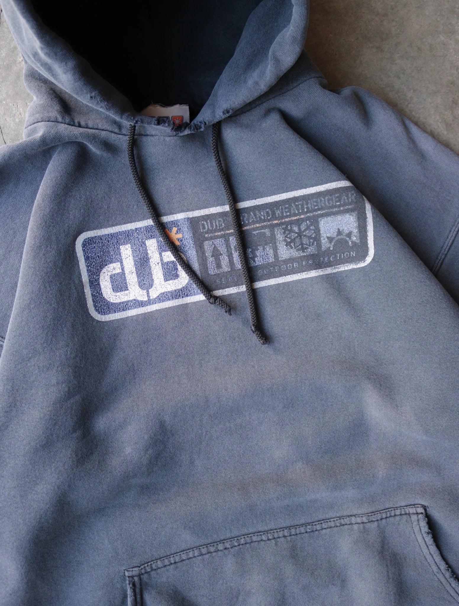 1990S FADED DB HOODED SWEATSHIRT