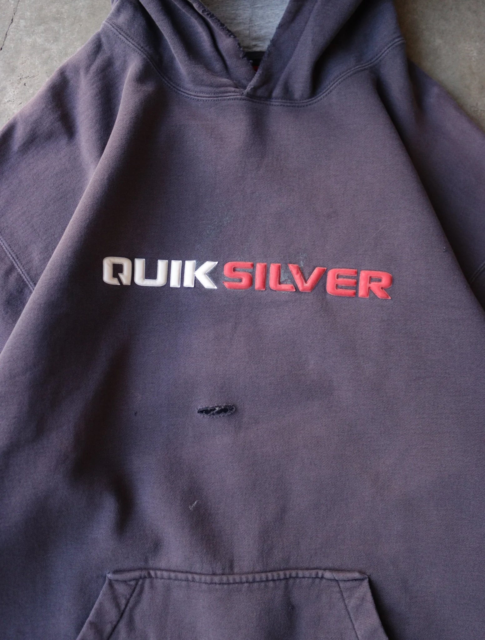 1990S FADED QUICKSILVER HOODED SWEATSHIRT