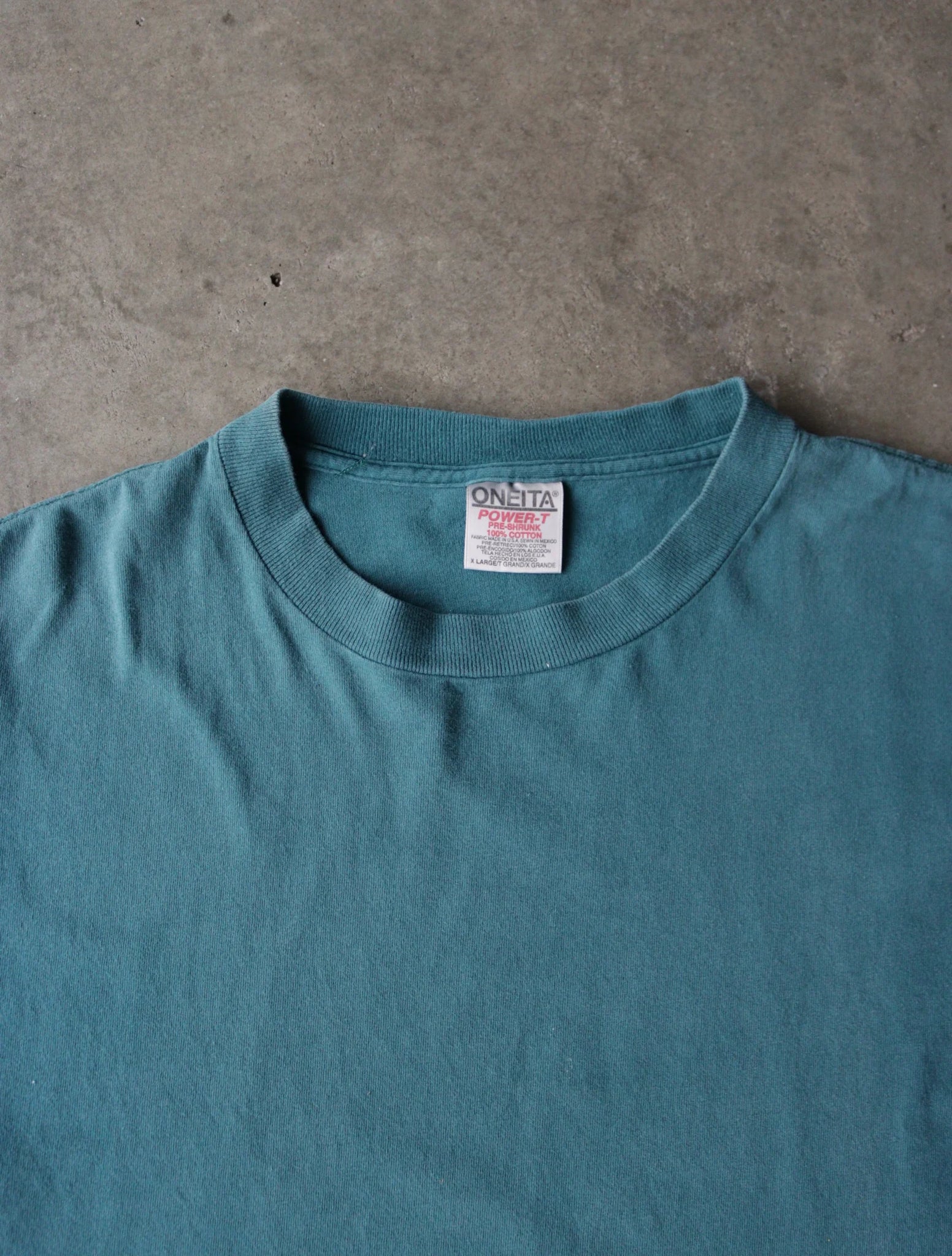1990S TEAL BLANK TEE