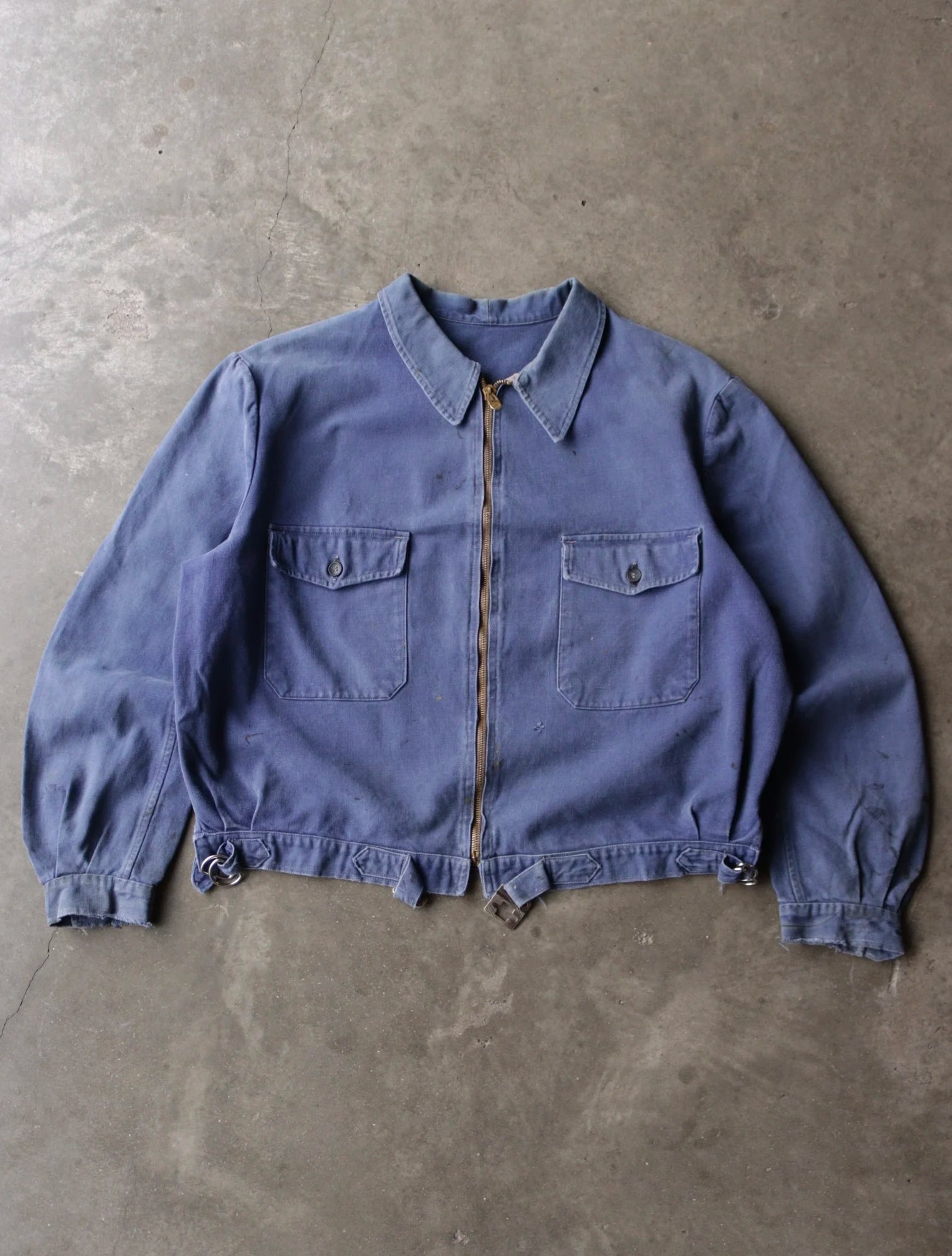 1940S BLUE FRENCH CYCLING JACKET