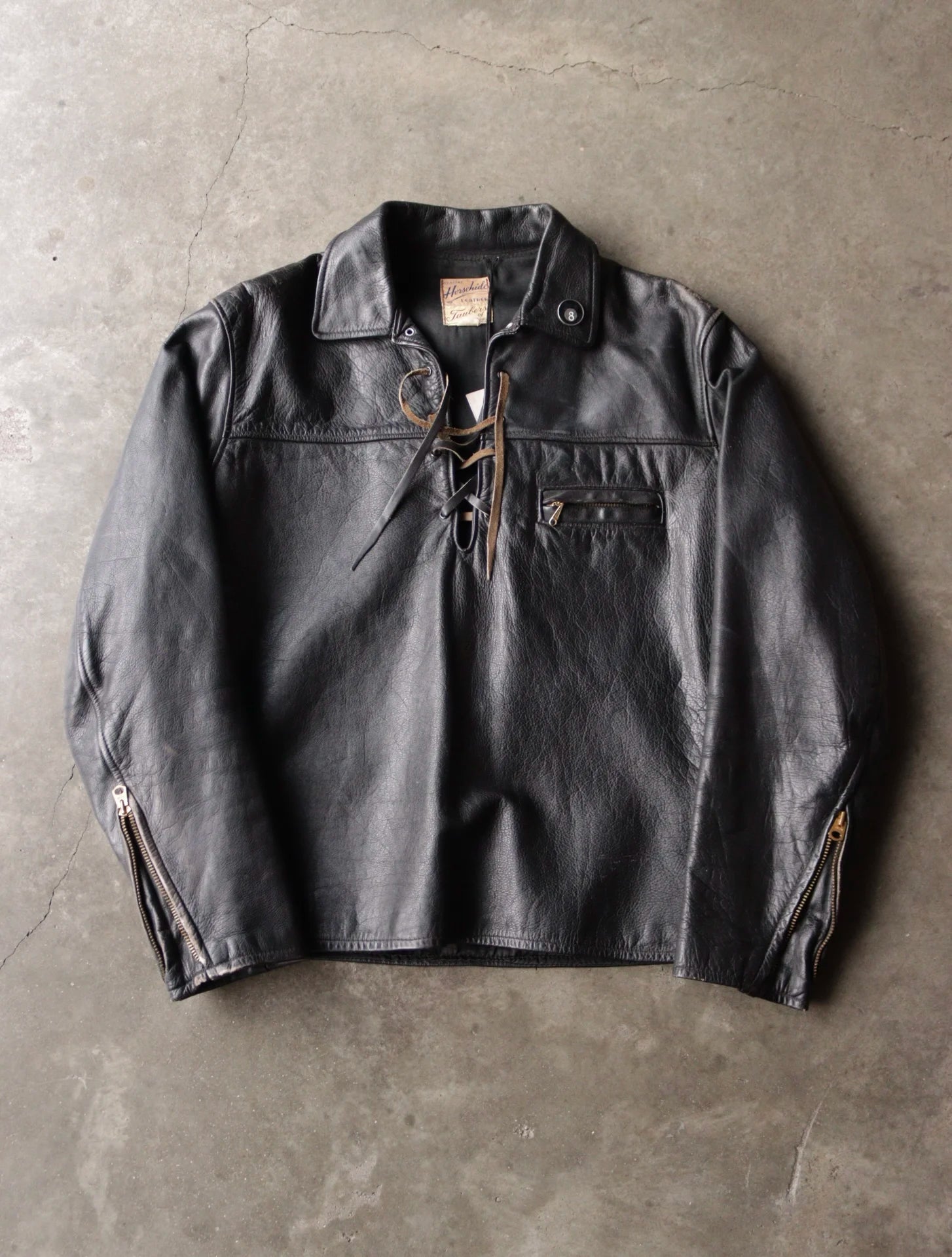 1940S LACE UP LEATHER JACKET