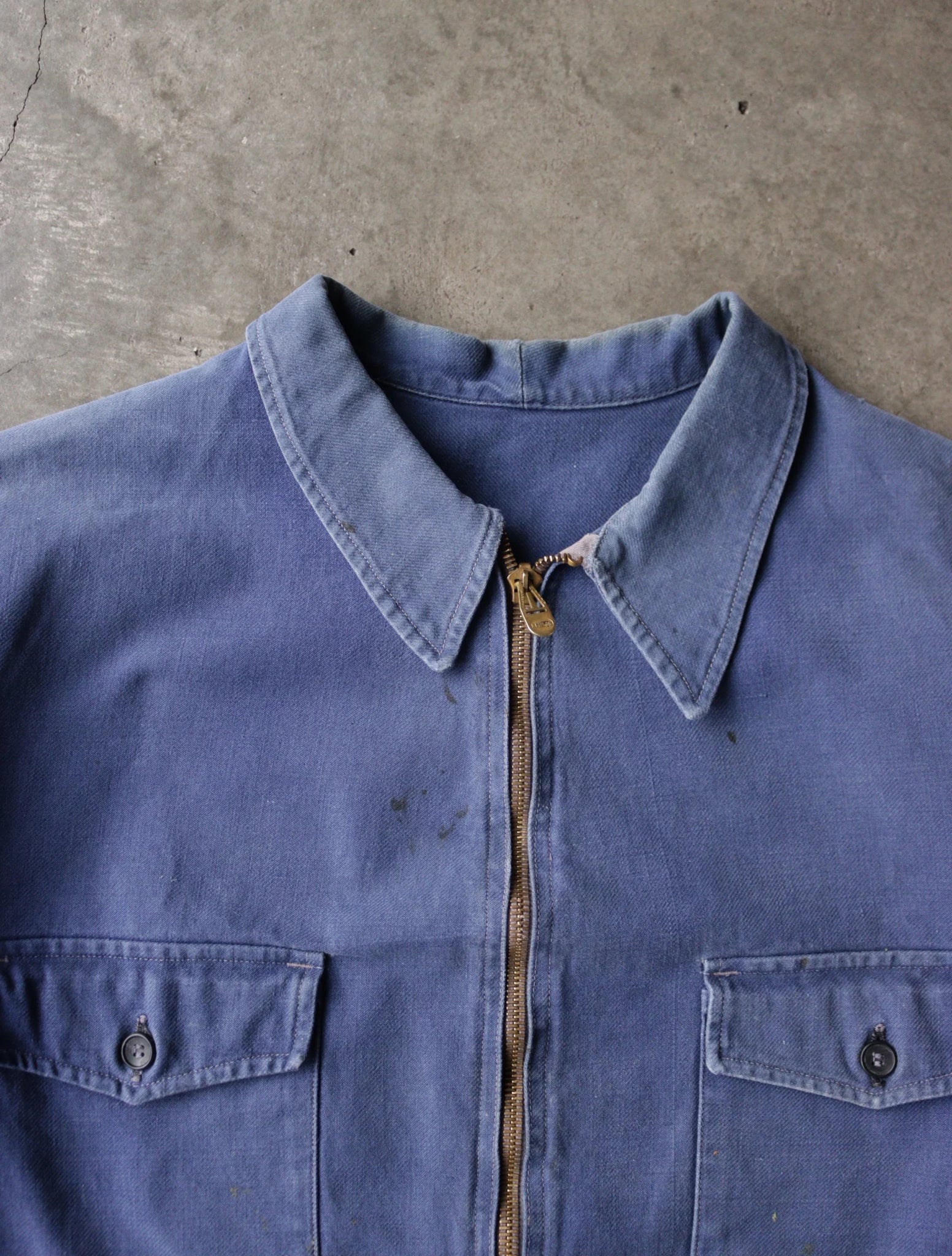 1940S BLUE FRENCH CYCLING JACKET