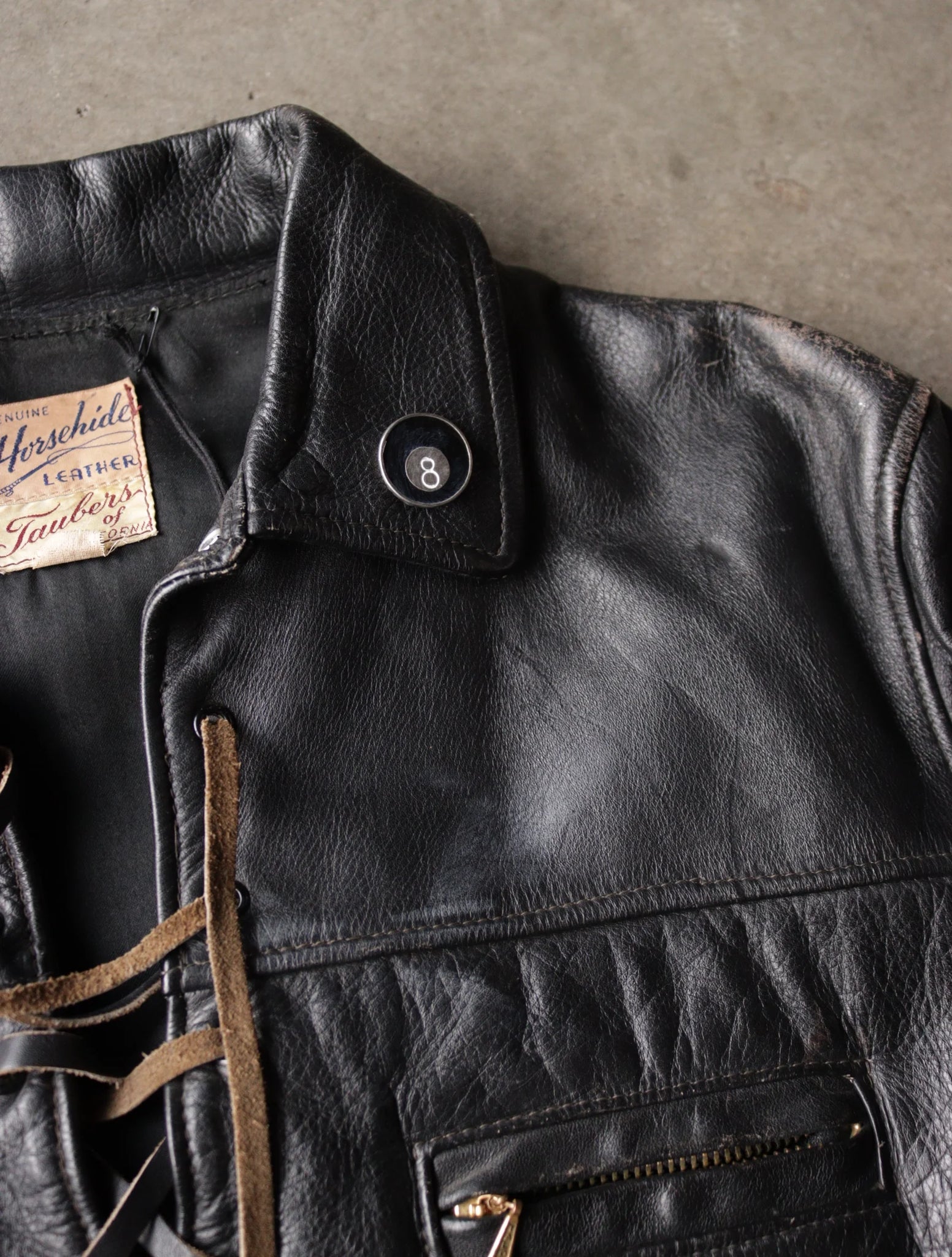 1940S LACE UP LEATHER JACKET