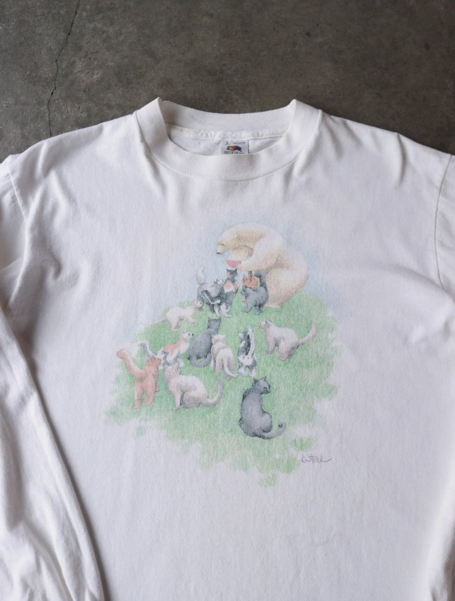 1990S CAT AND POLAR BEAR TEE