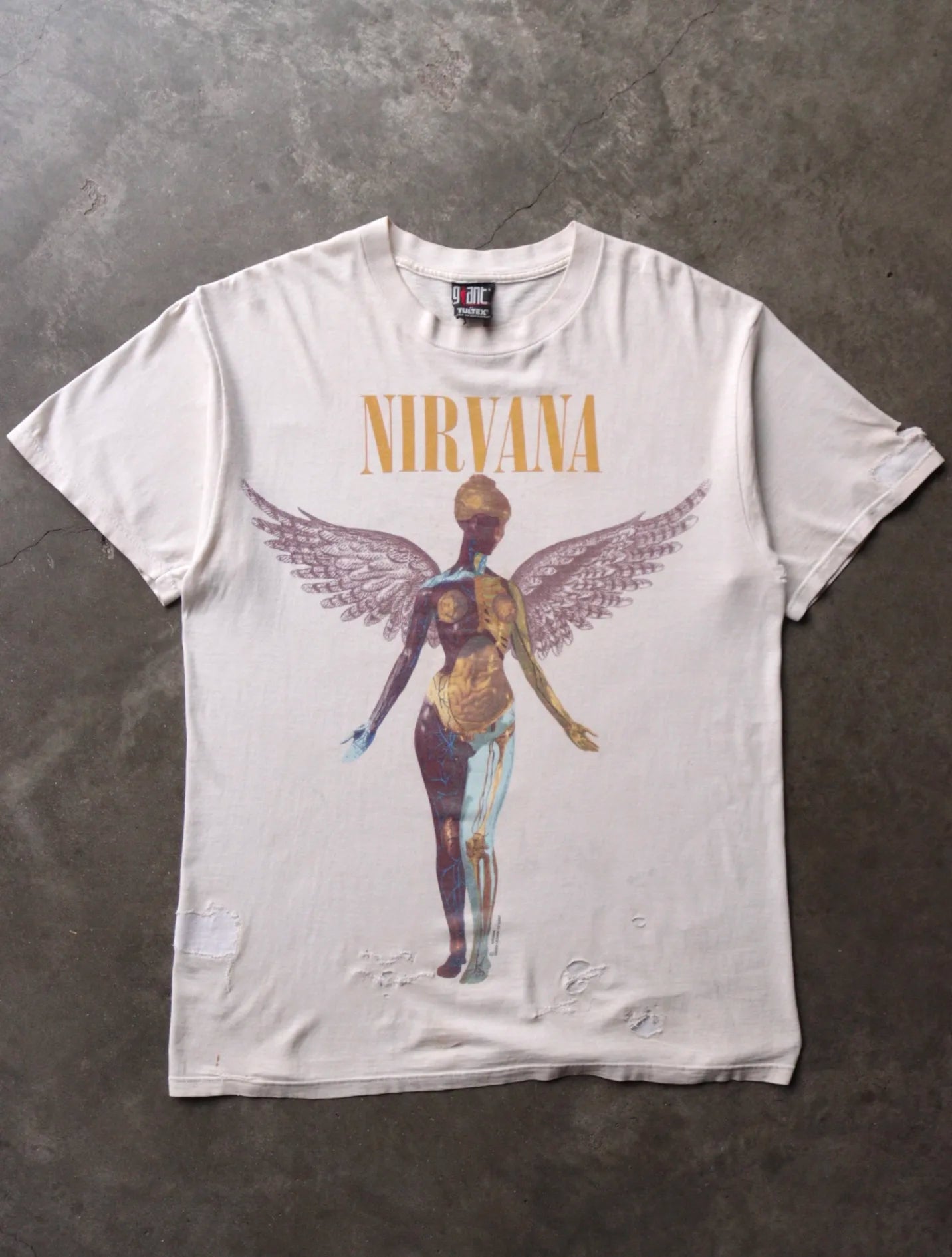 1990S FADED REPAIRED NIRVANA TEE