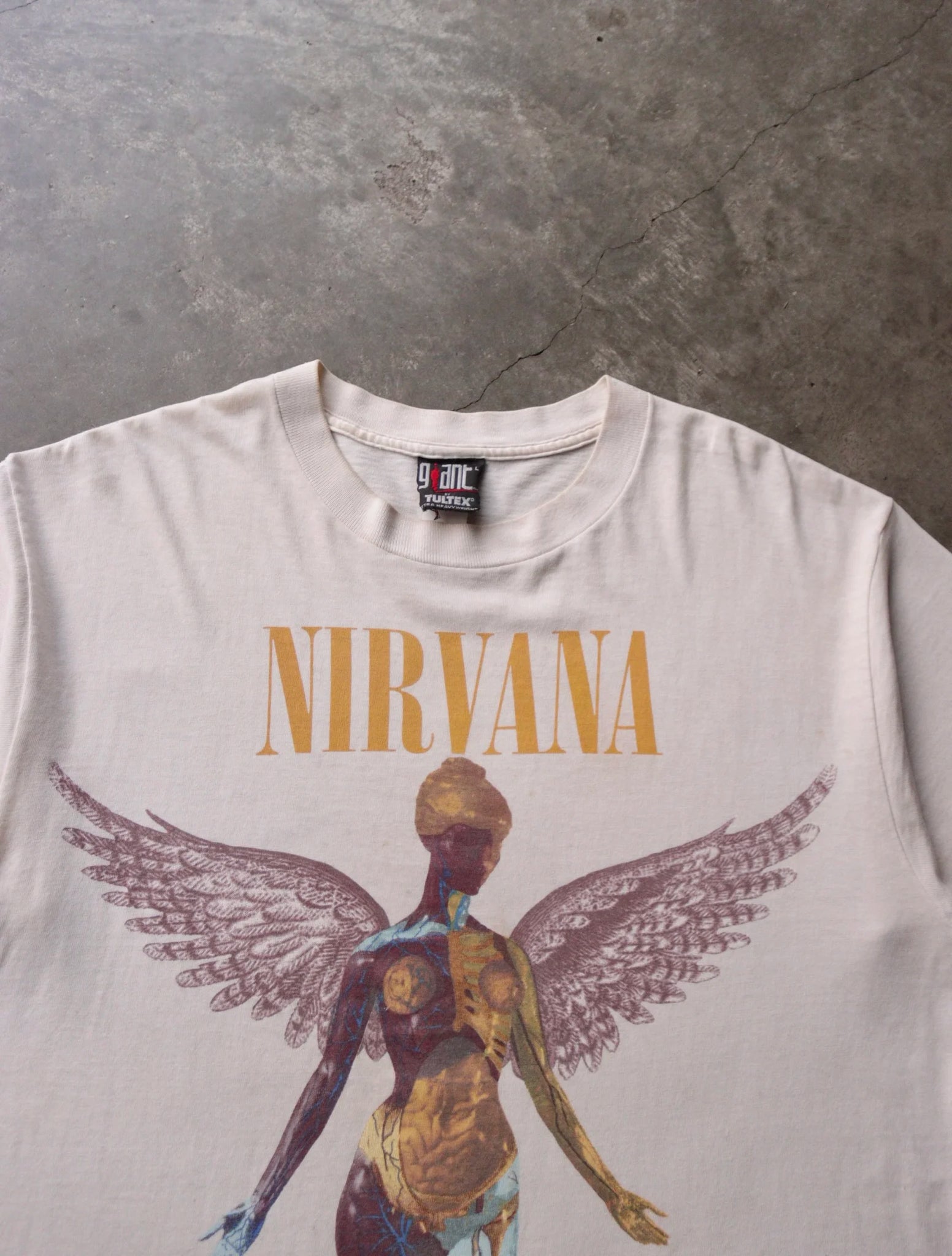 1990S FADED REPAIRED NIRVANA TEE