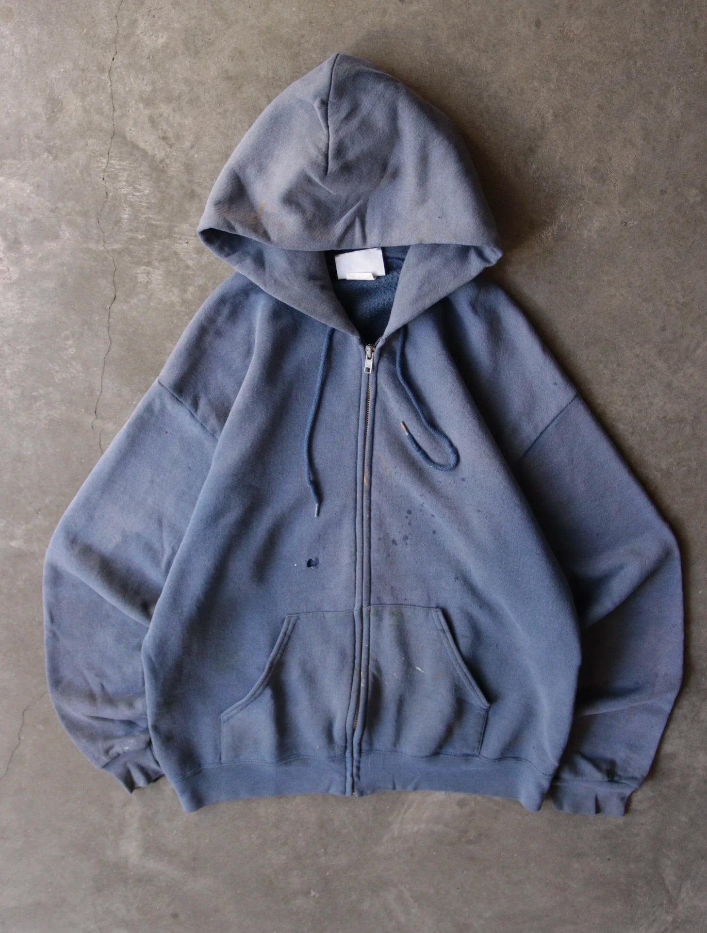 1990S FADED DISTRESSED HOODED SWEATSHIRT