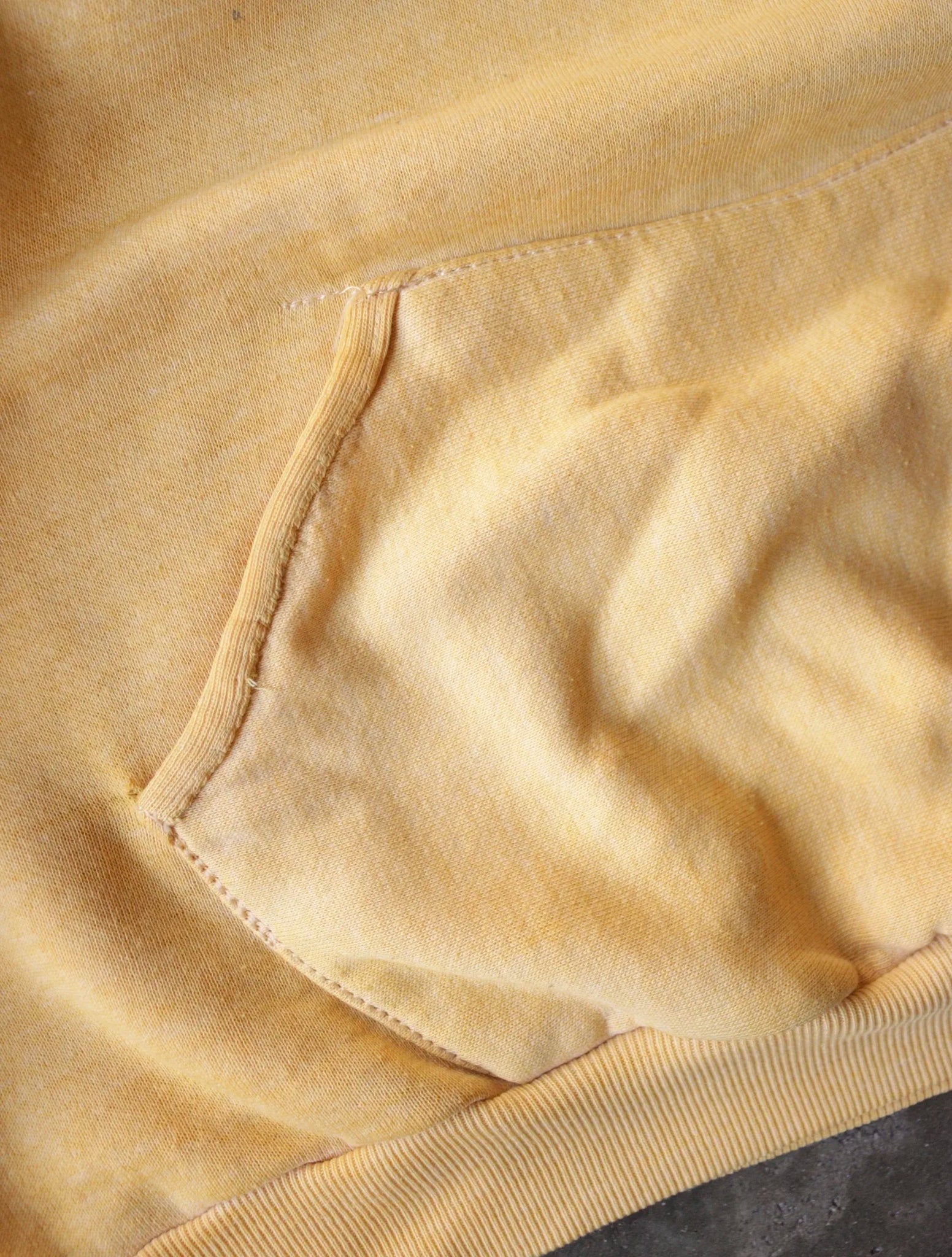 1970S YELLOW TRACK HOODED SWEATSHIRT