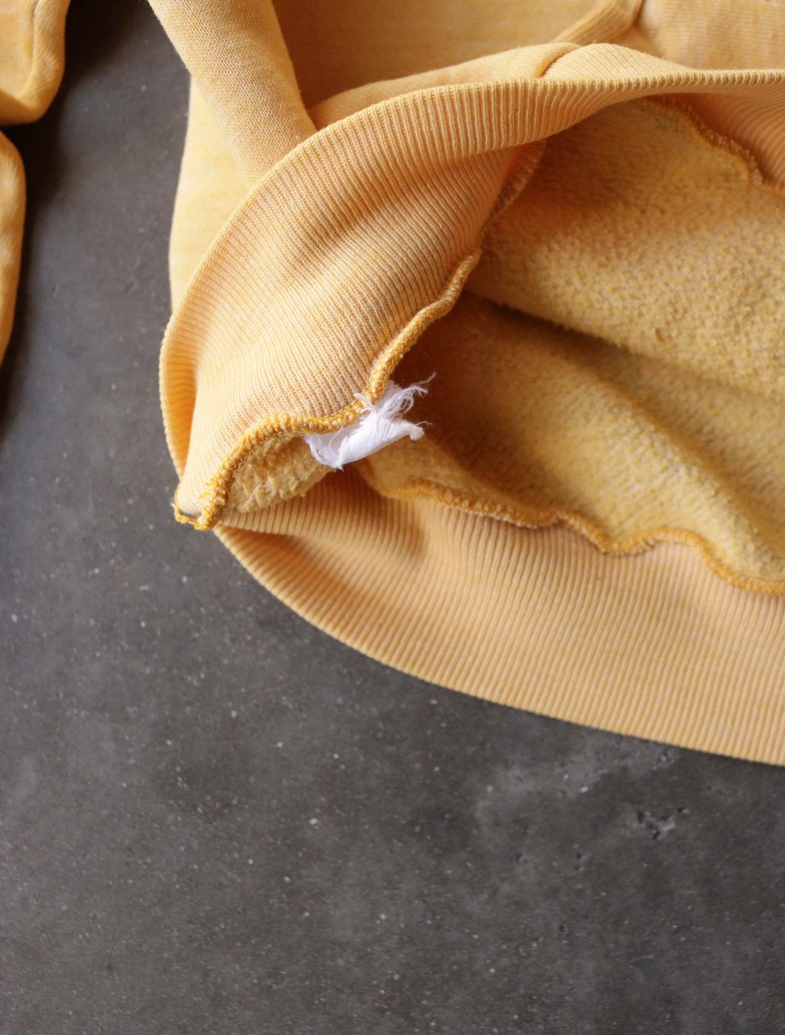 1970S YELLOW TRACK HOODED SWEATSHIRT