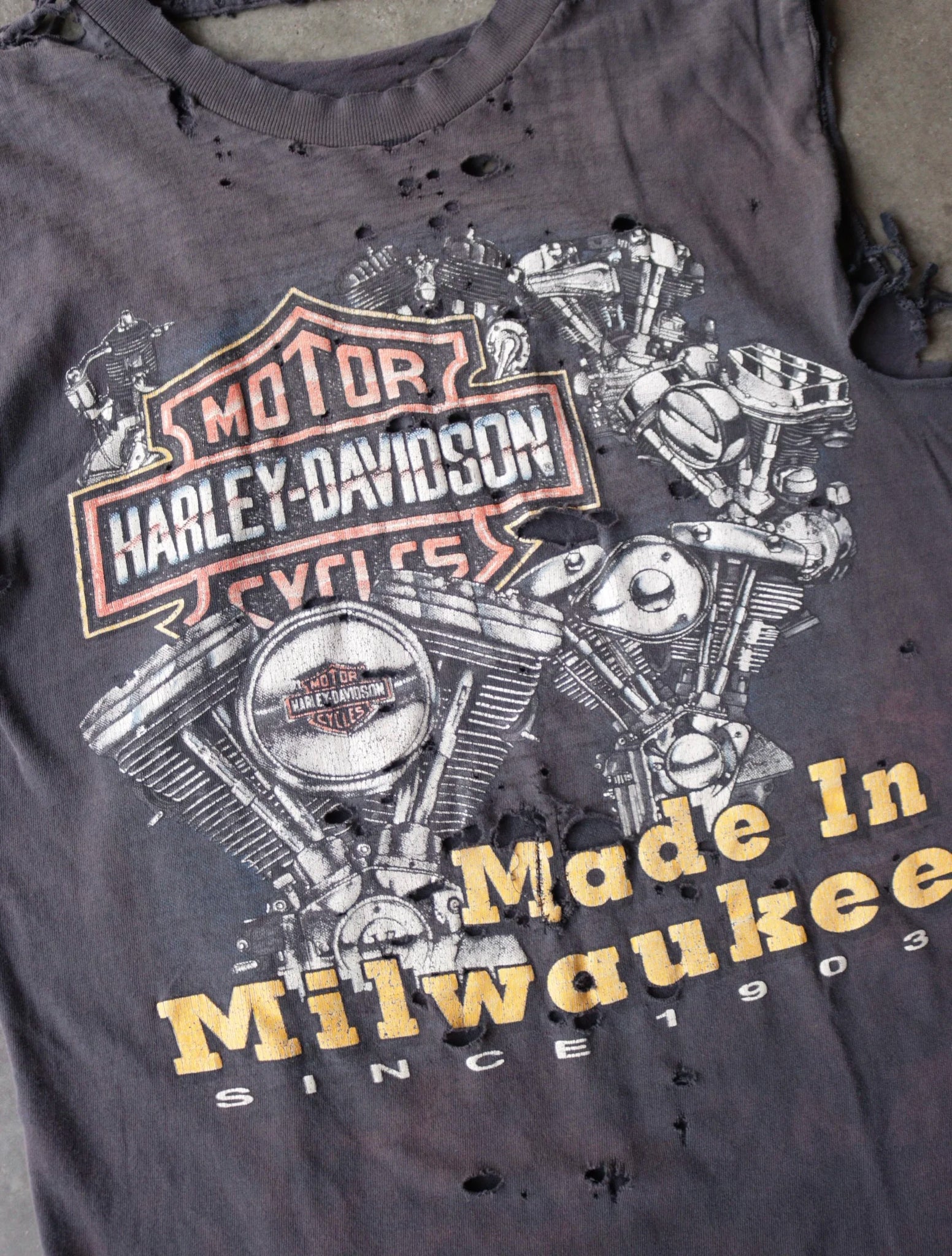 190S HARLEY THRASHED TANK TOP