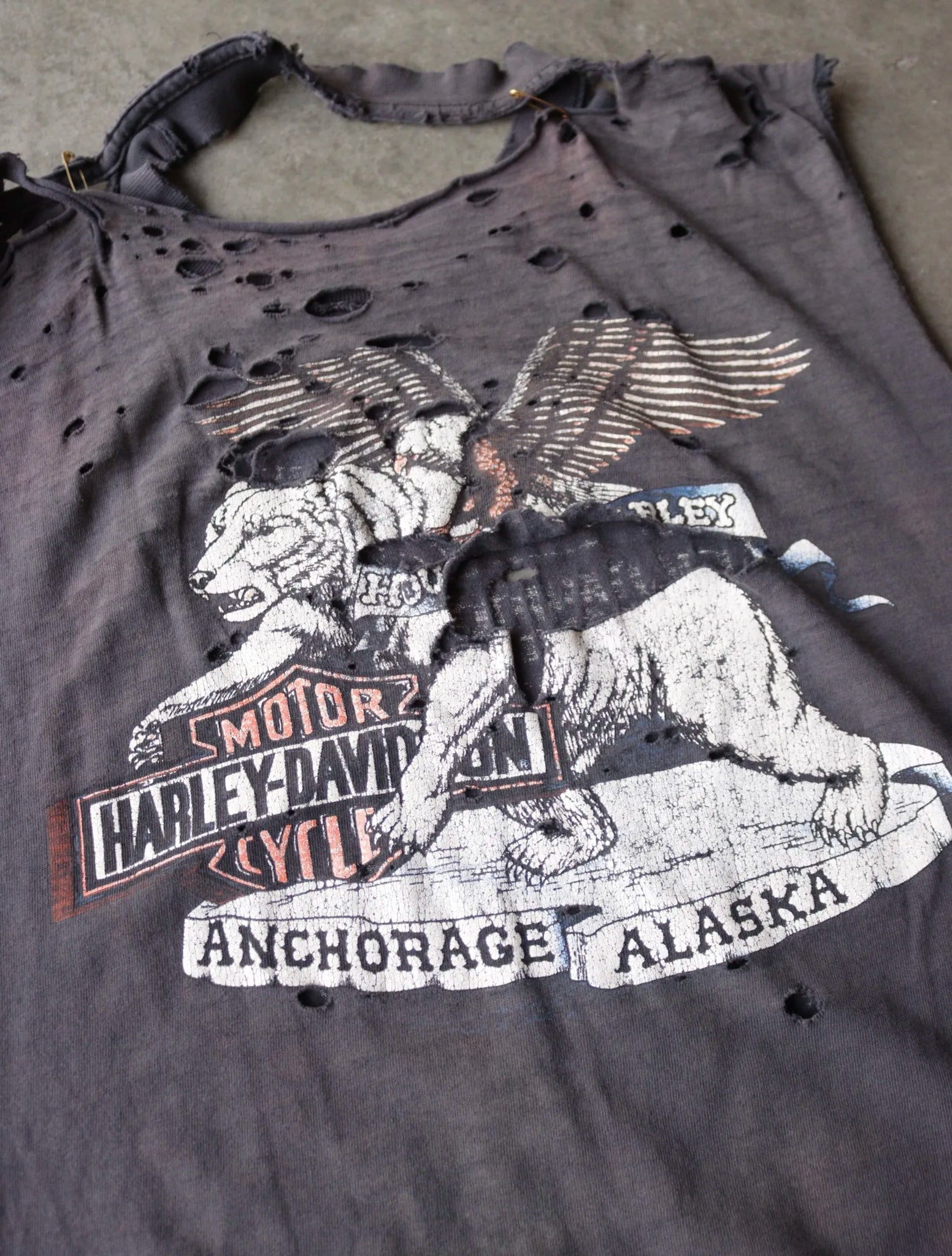 190S HARLEY THRASHED TANK TOP