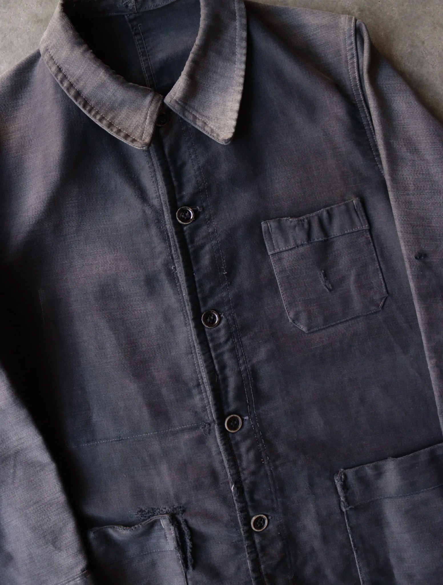 1940S FADED REPAIRED MOLESKIN JACKET