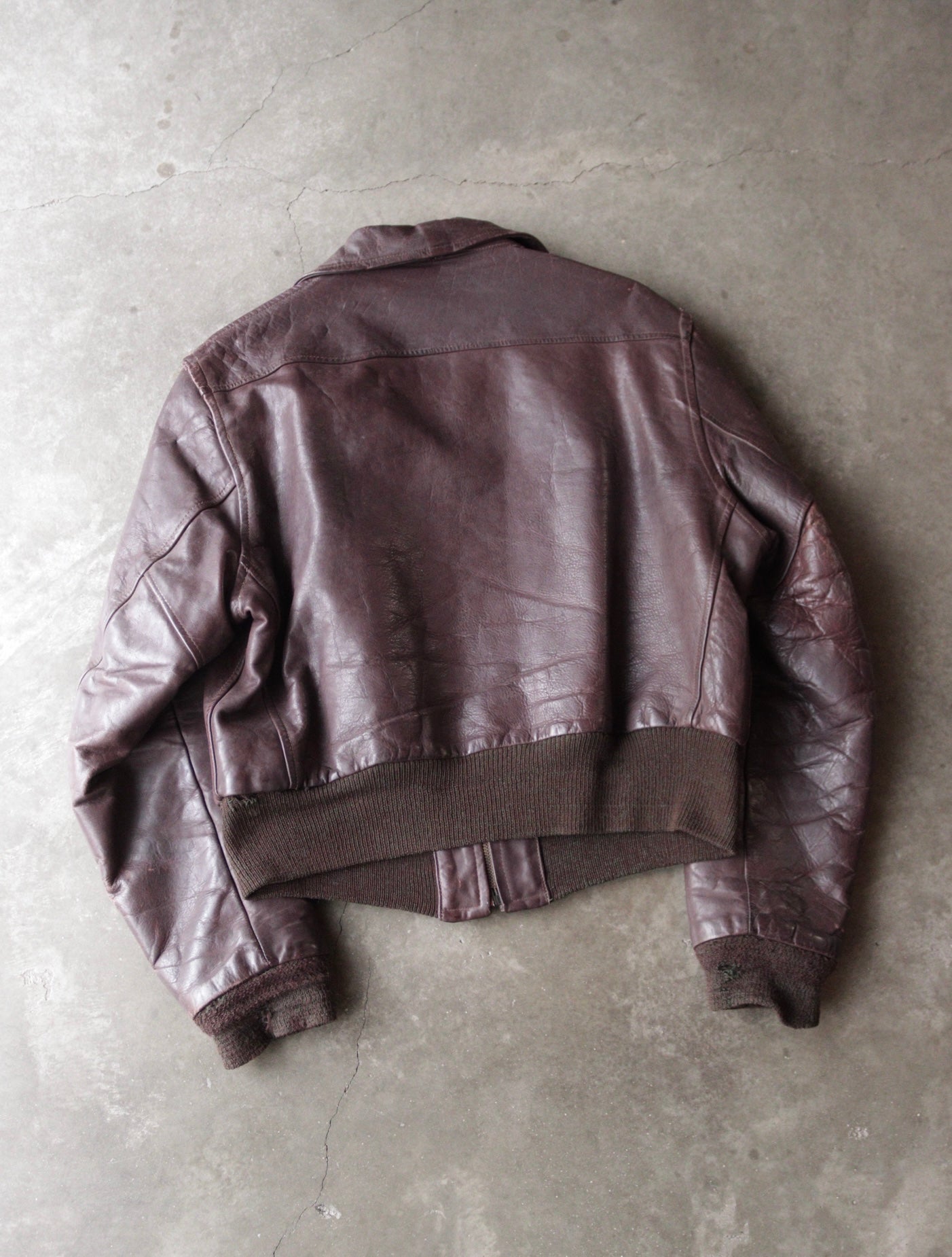 1960S BROWN LINED HORSE LEATHER JACKET – TWO FOLD