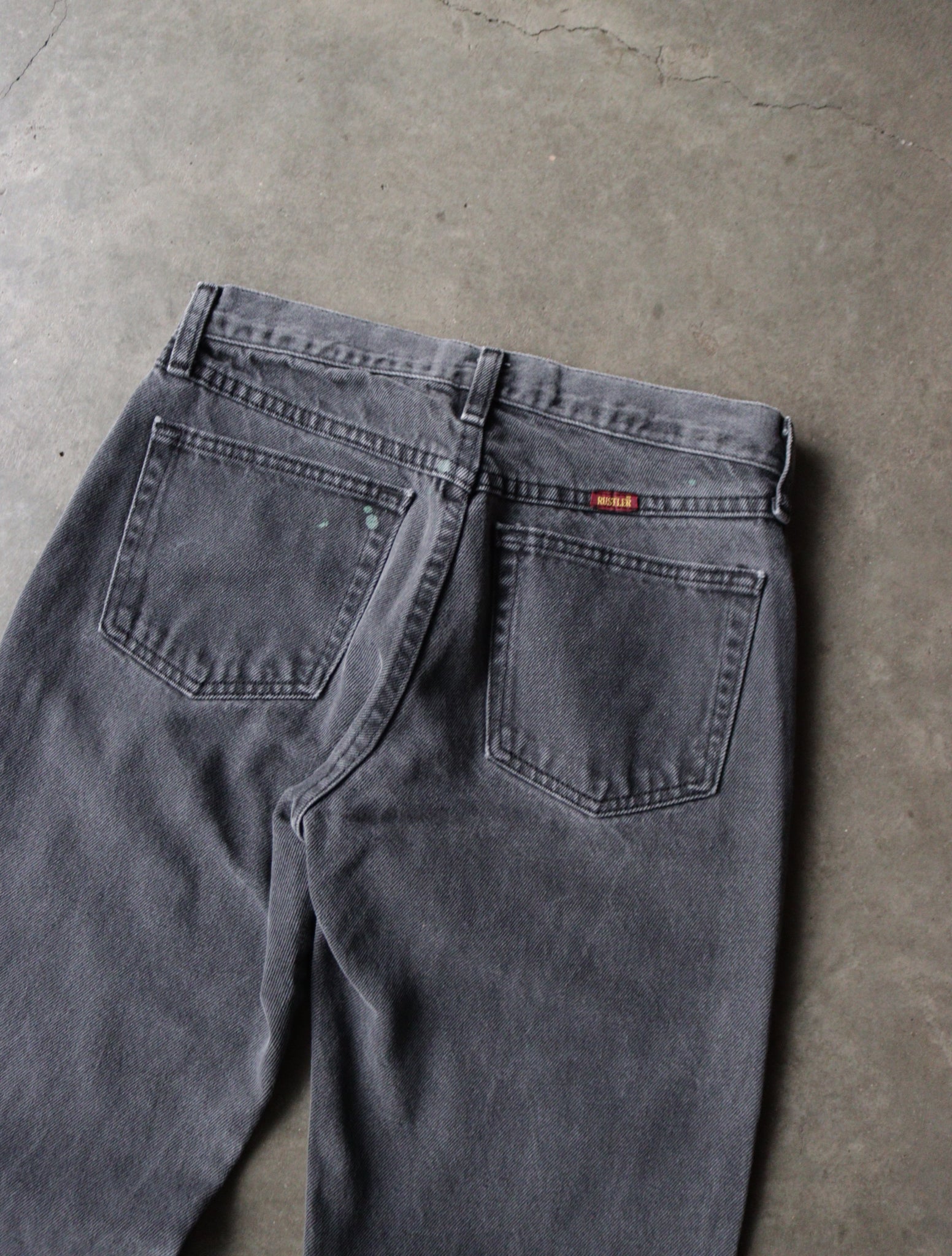 2000S FADED BLACK RUSTLER DENIM PANTS – TWO FOLD