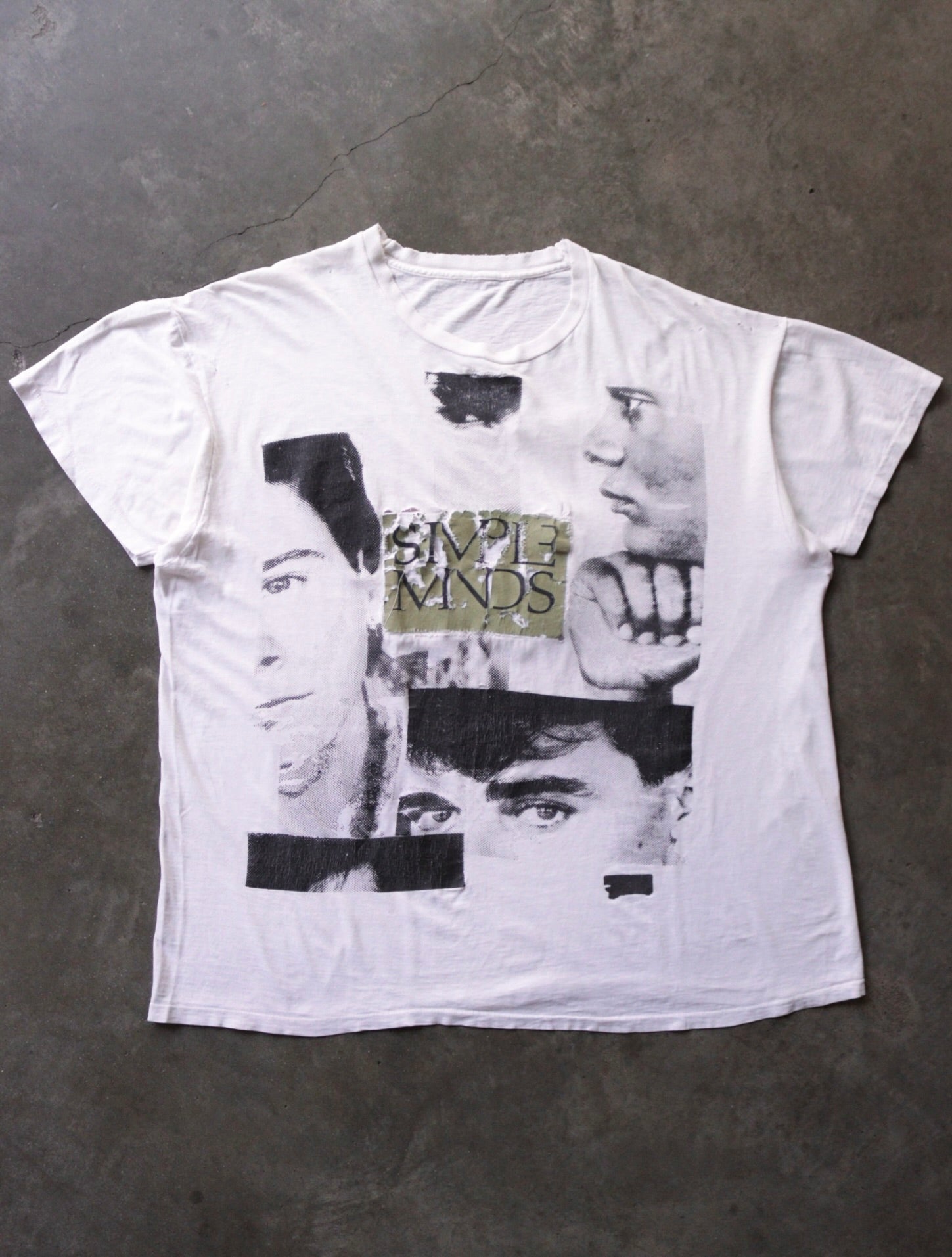 1990S THRASHED REPAIRED SIMPLE MINDS BAND TEE