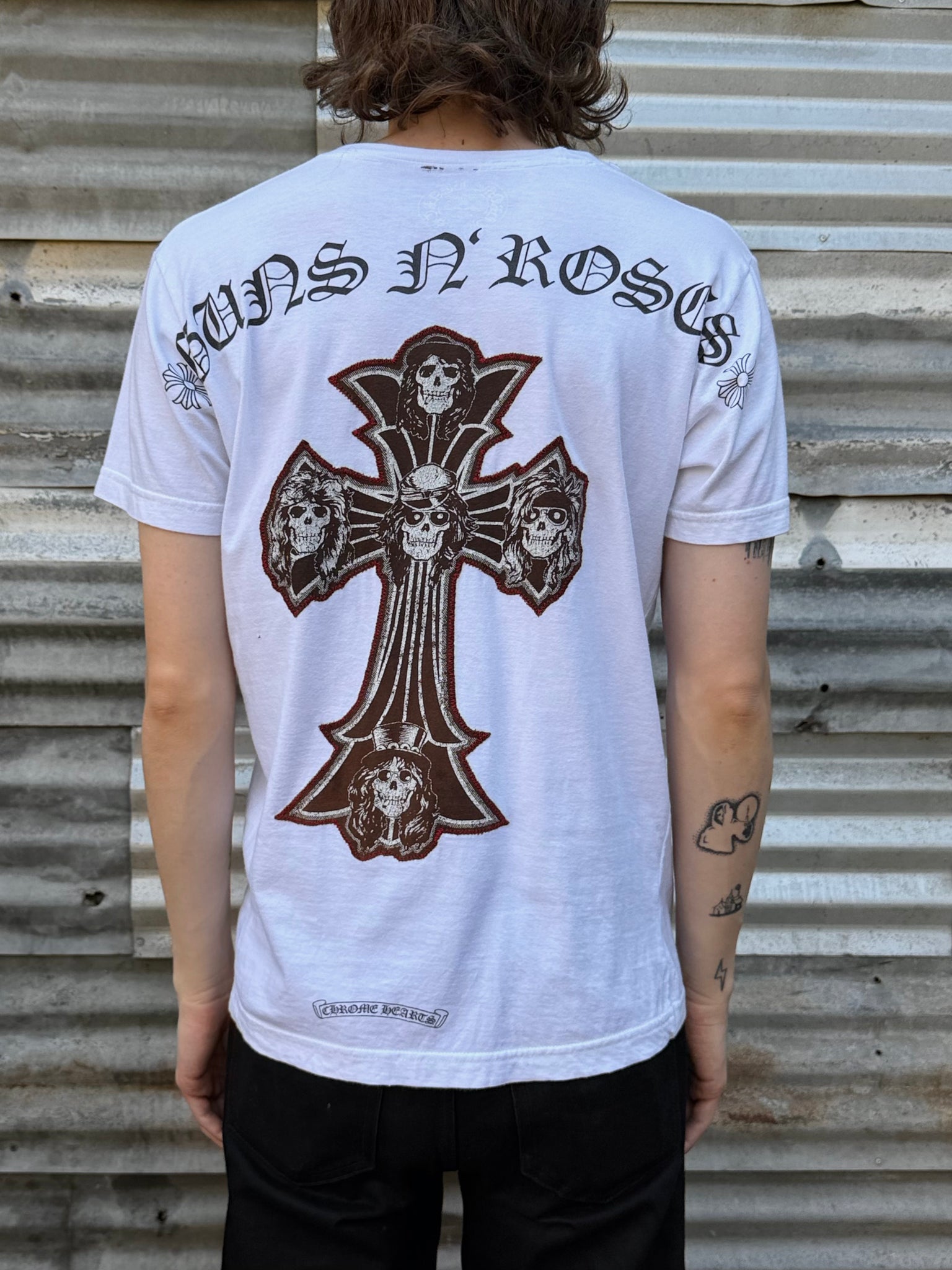 2000S CHROME HEARTS GUNS N ROSES DISTRESSED TEE