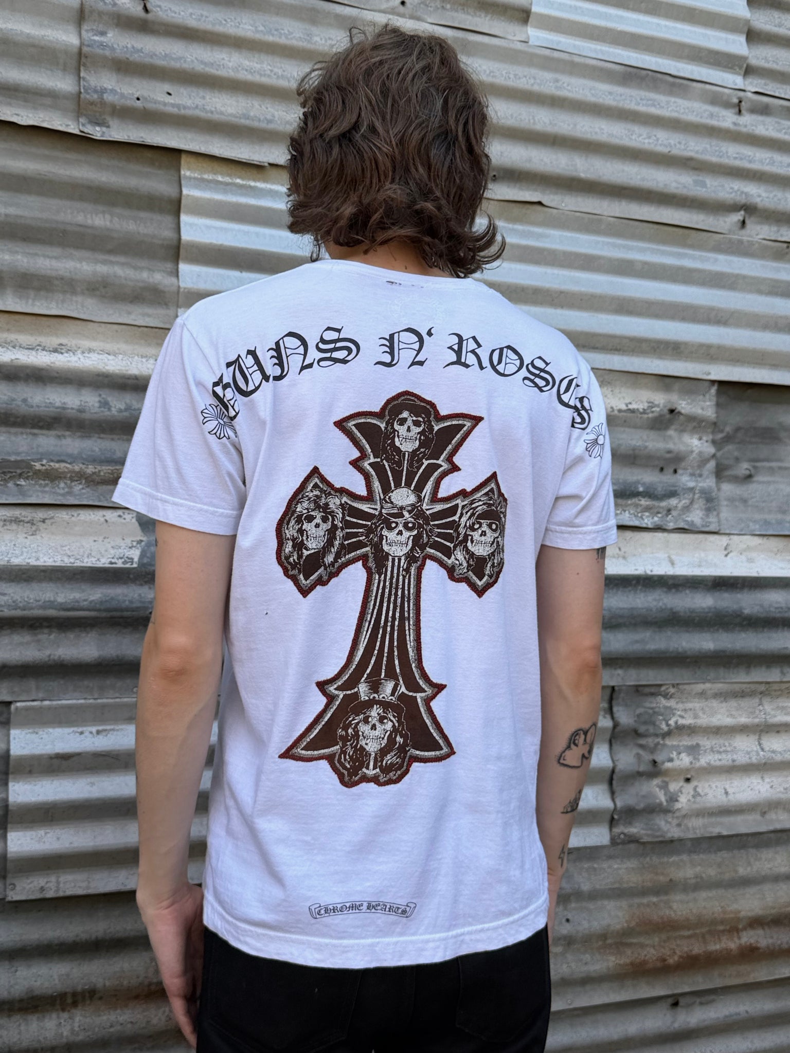 2000S CHROME HEARTS GUNS N ROSES DISTRESSED TEE
