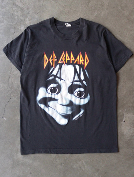 90s Def Leppard デフレパード プリントTシャツ USA製 炭黒 1990S DEF LEPPARD BAND TEE – TWO FOLD