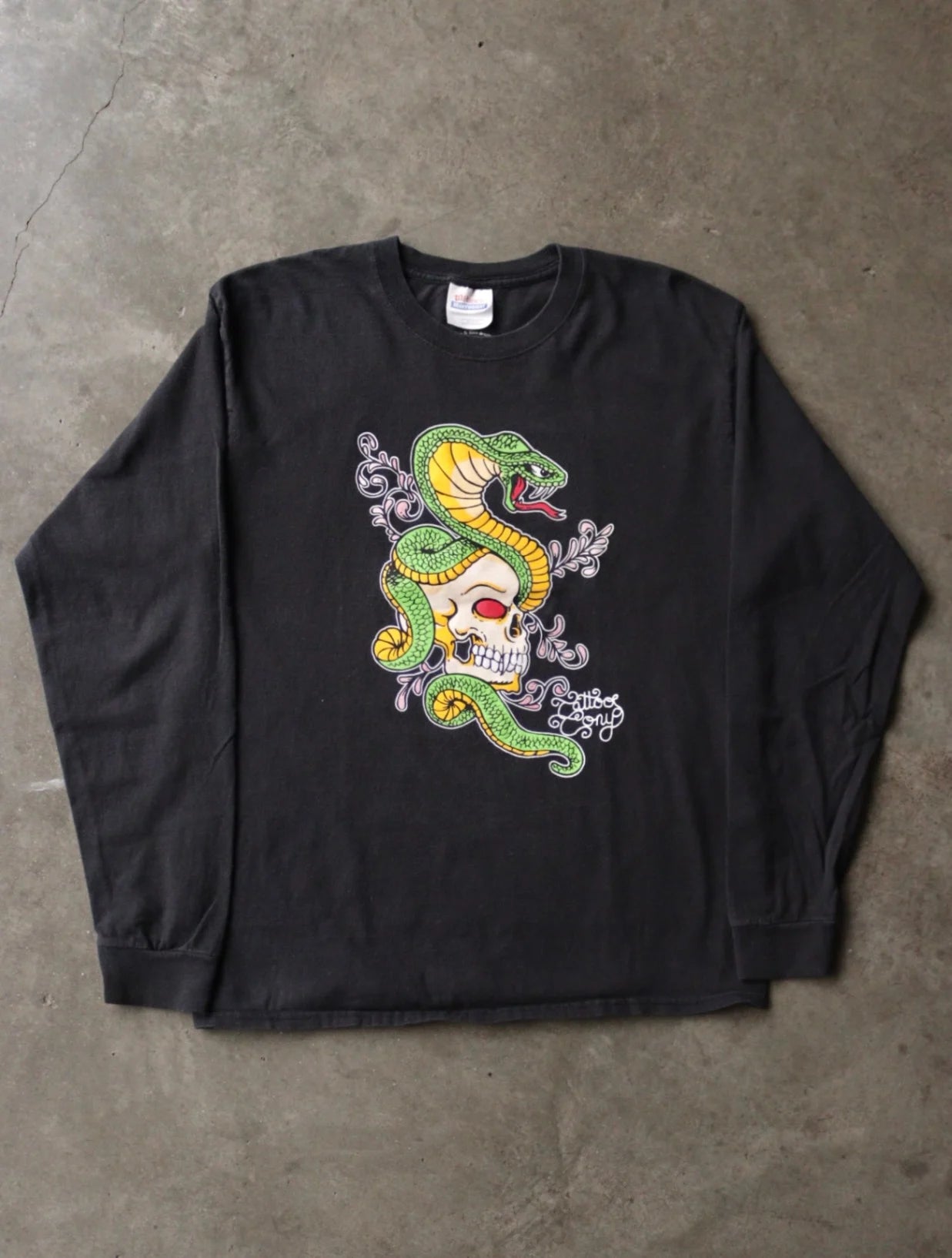 2000S SNAKE SKULL L/S TEE