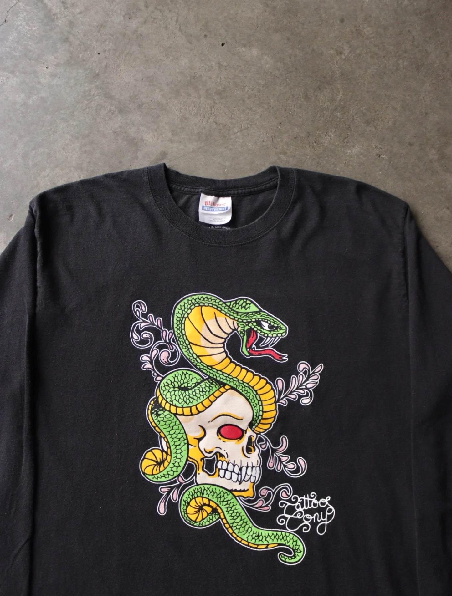 2000S SNAKE SKULL L/S TEE