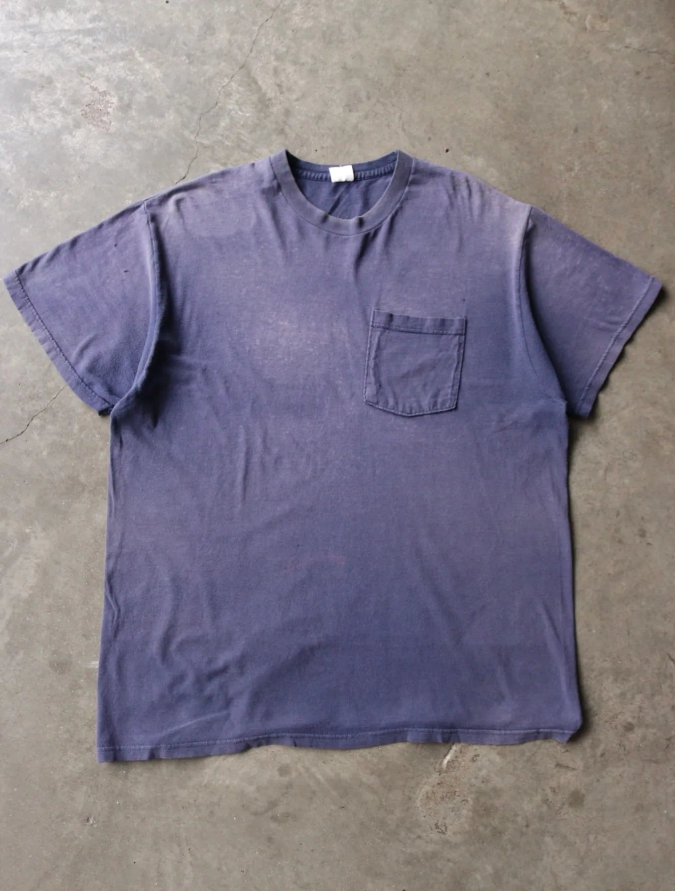 1990S SUN FADED BLANK POCKET TEE