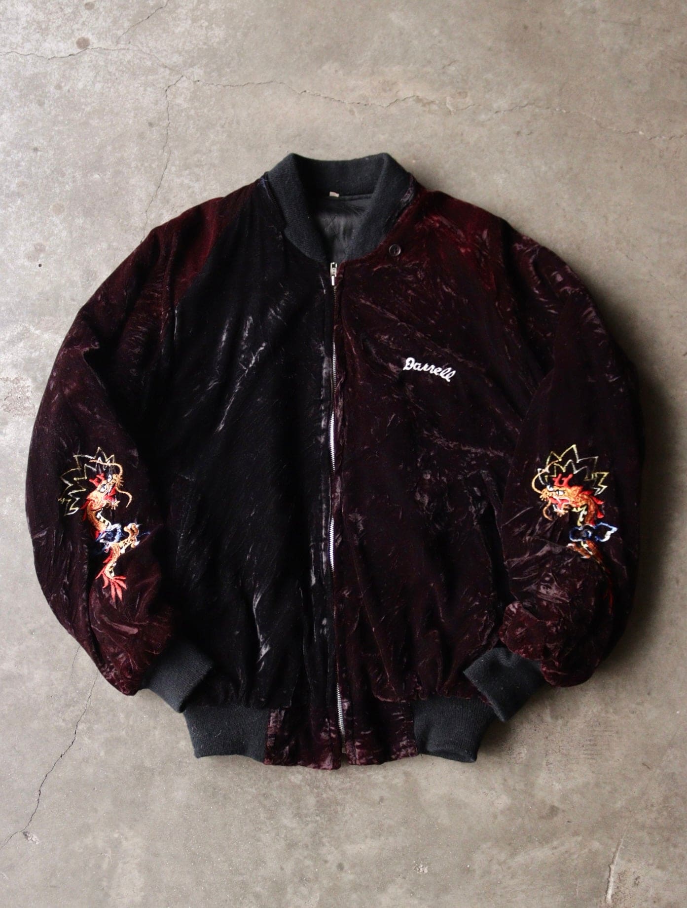 1970S KOREAN VELOUR SOUVENIR JACKET