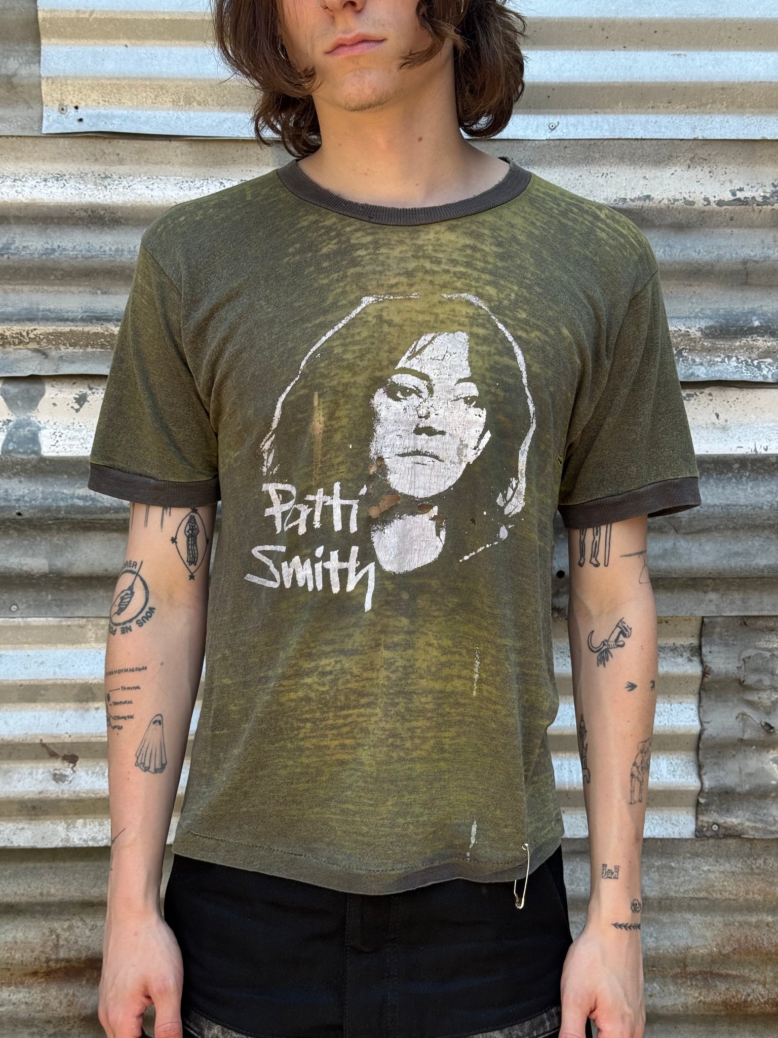 1970S PATTI SMITH SHEER RINGER TEE