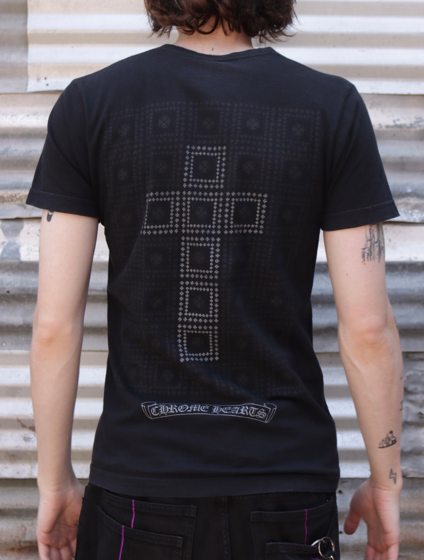 2000S CHROME HEARTS GRID TEE
