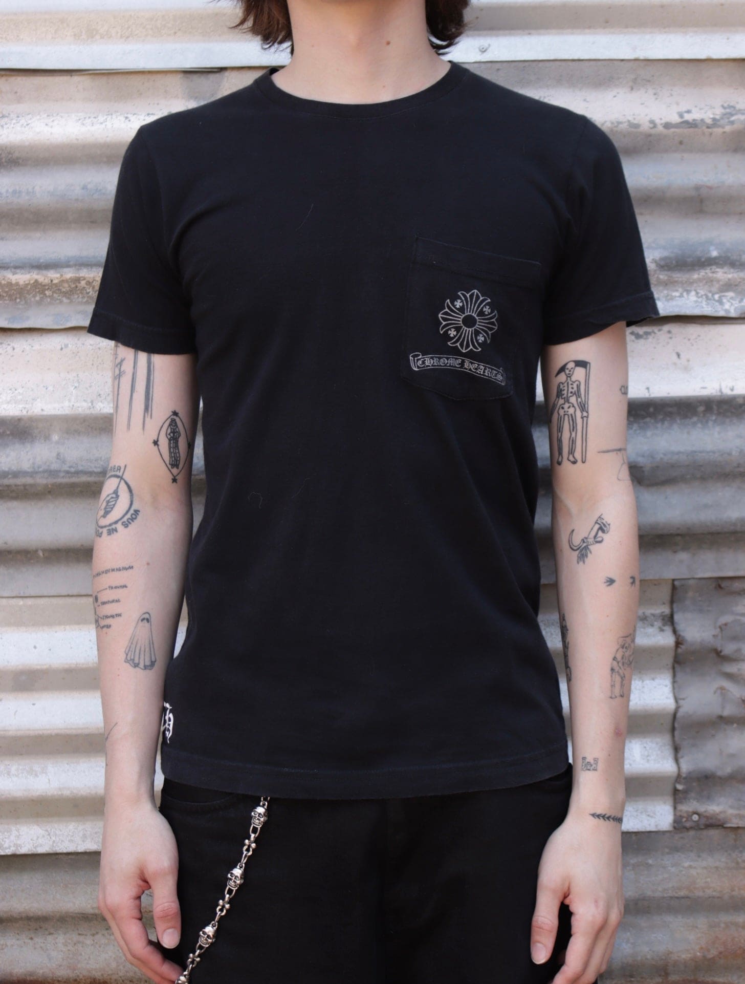 2000S CHROME HEARTS GRID TEE