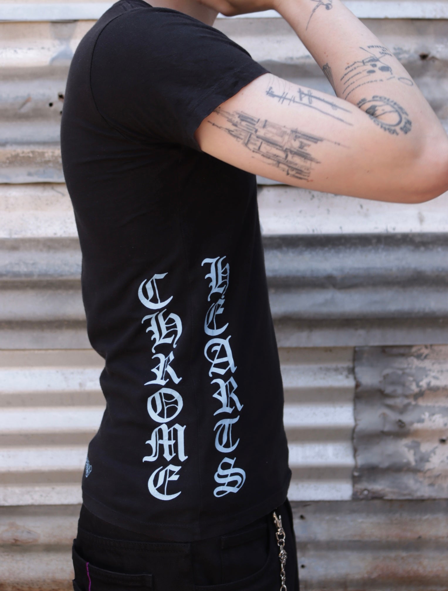 2010S CHROME HEARTS BABY BLUE WOMENS TEE