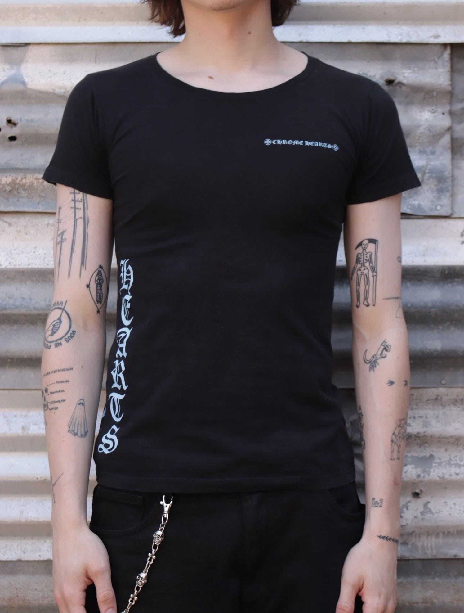 2010S CHROME HEARTS BABY BLUE WOMENS TEE