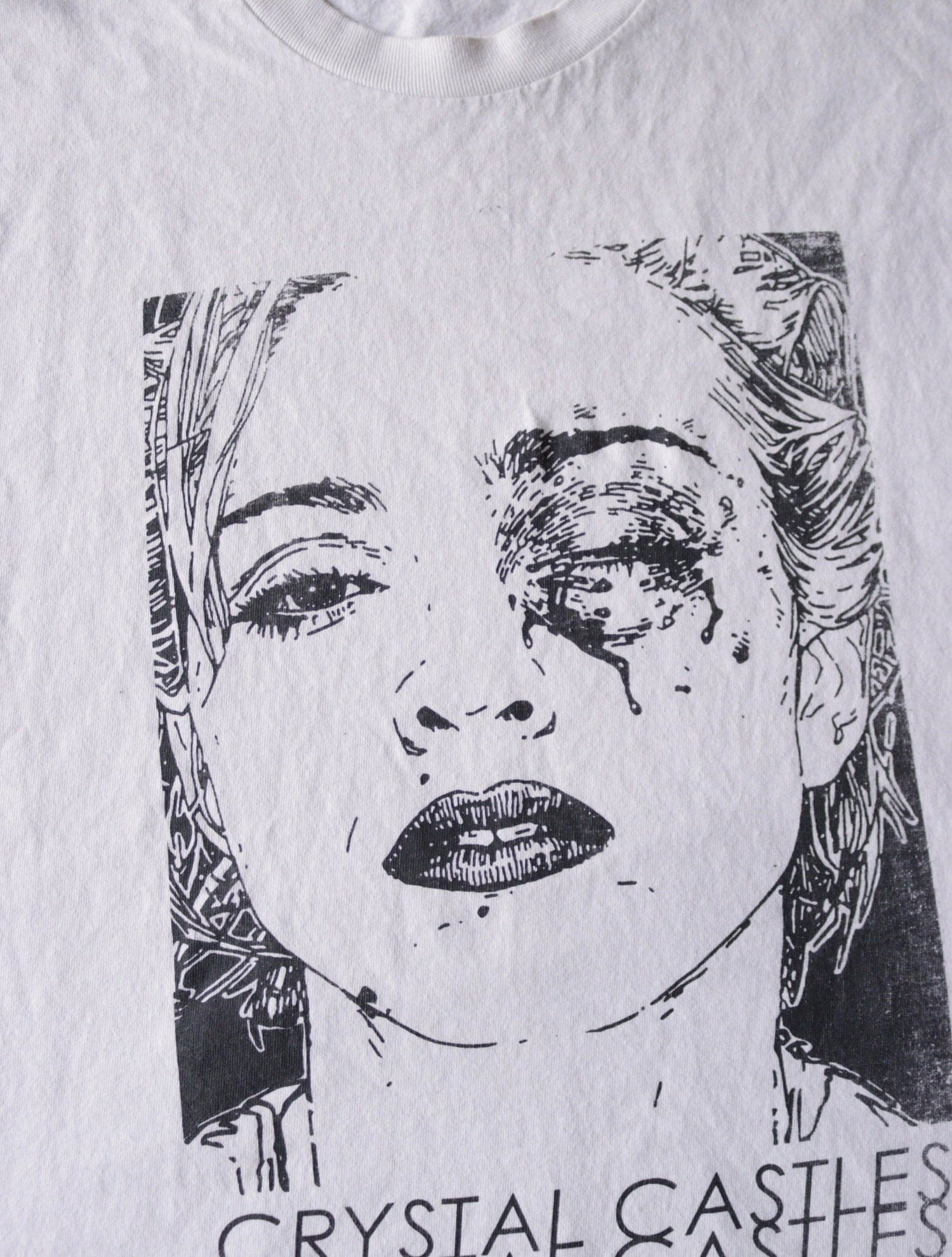 Crystal Castles Madonna Tシャツ Sサイズ Crystal Castles Madonna Tour Shirt, Heavy Cotton Black