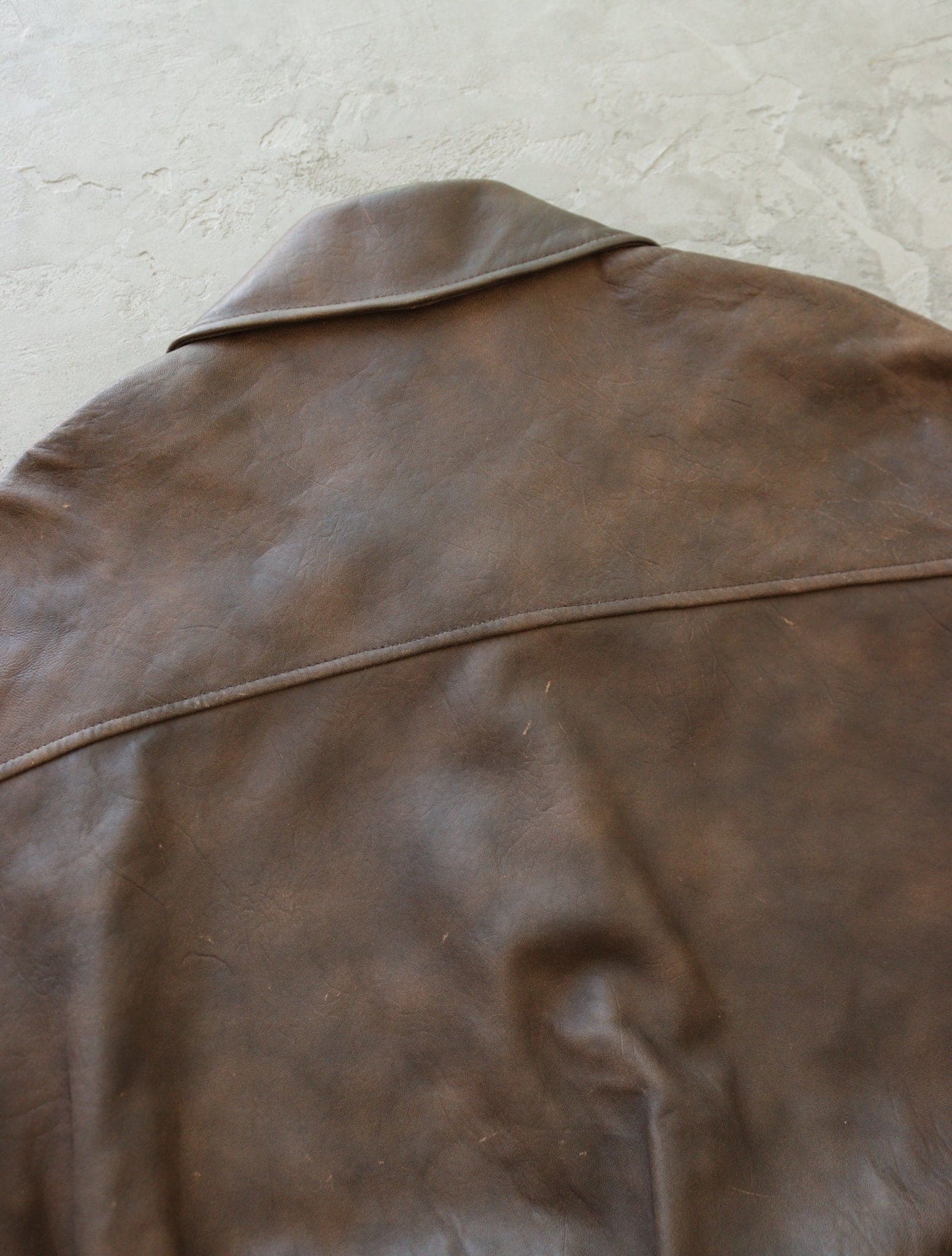 1970S PORSCHE BROWN LEATHER A2 JACKET