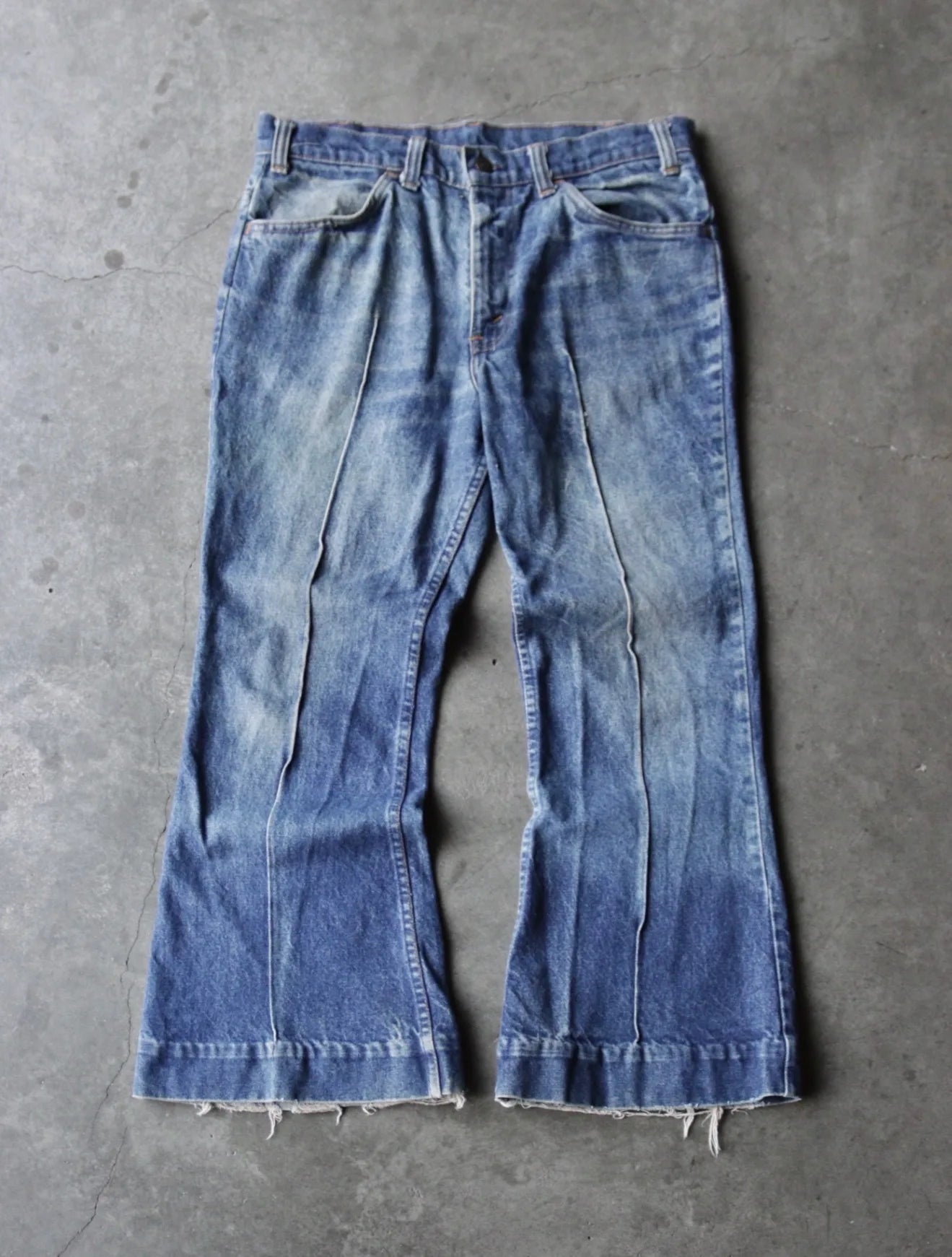 1980S LEVIS ORANGE TAB DENIM FLARED PANTS